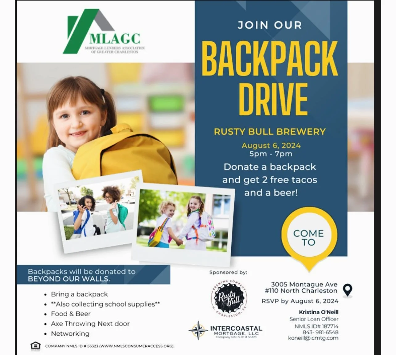 Hope everyone has a great weekend! See you Tuesday 🥳  Where: Rusty Bull Brewery  When: 5-7pm  What to bring: Backpack/s  Food: 🌮 and 🍺  Donations go to? Beyond Our Walls🫶
