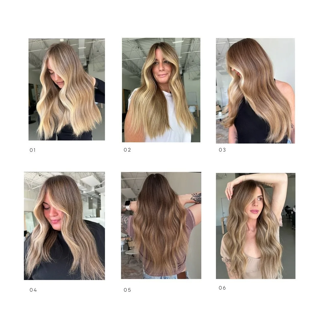 🍂 Shades of fall by @katkrusehair 
These hues are giving cozy, golden, and everything in between. Which one are you picking for the season: 01&ndash;06?
.

.

.

#katkrusehair #verobeachhair #verobeachsalon
#floridastylist #livedincolor #kkhairco #e