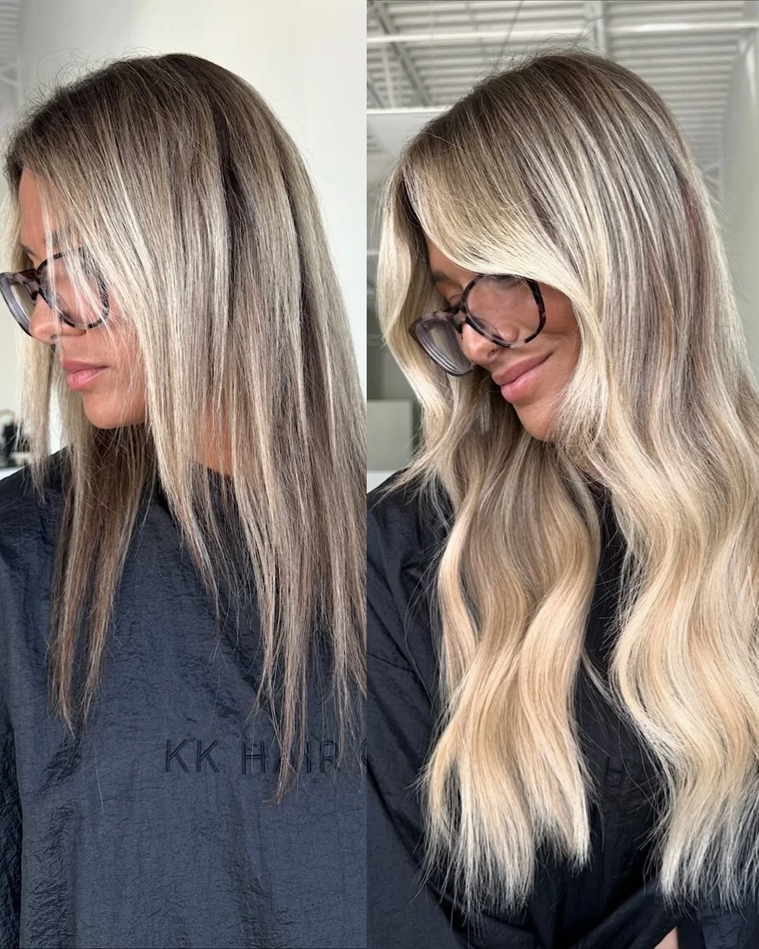 The blend is blending 
and this weft extension transformation by Bailey is everything. 🤌✨ Weft extension with love by @colorwithbai.
Color by @katkrusehair &bull; Haircut by @delfox4hair 

#onerowextensions #HairVolume
#HairTransformation #Extension