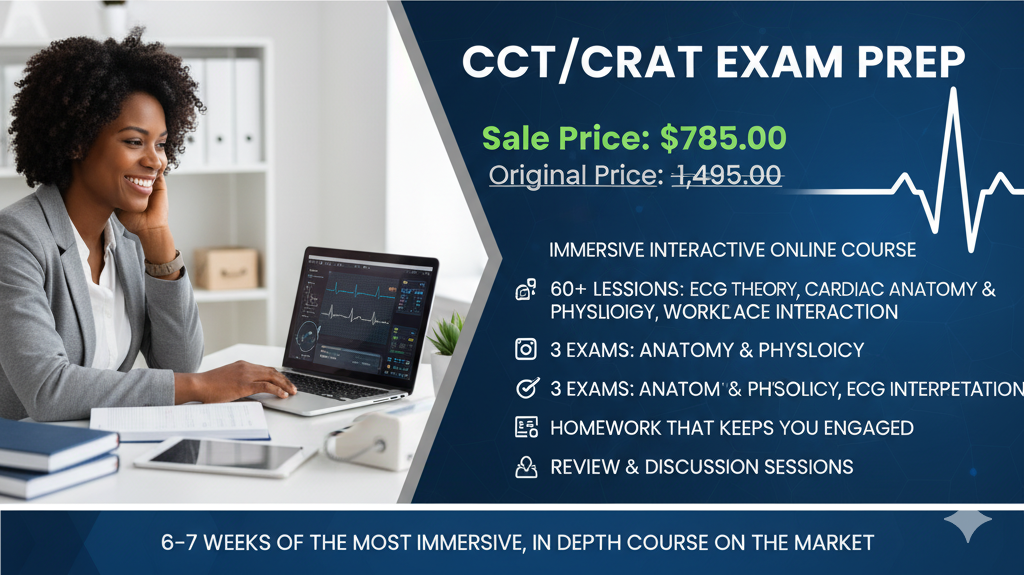 ECG, EKG, MASTER ECG, CCT/CRAT PREP, ECG COURSE