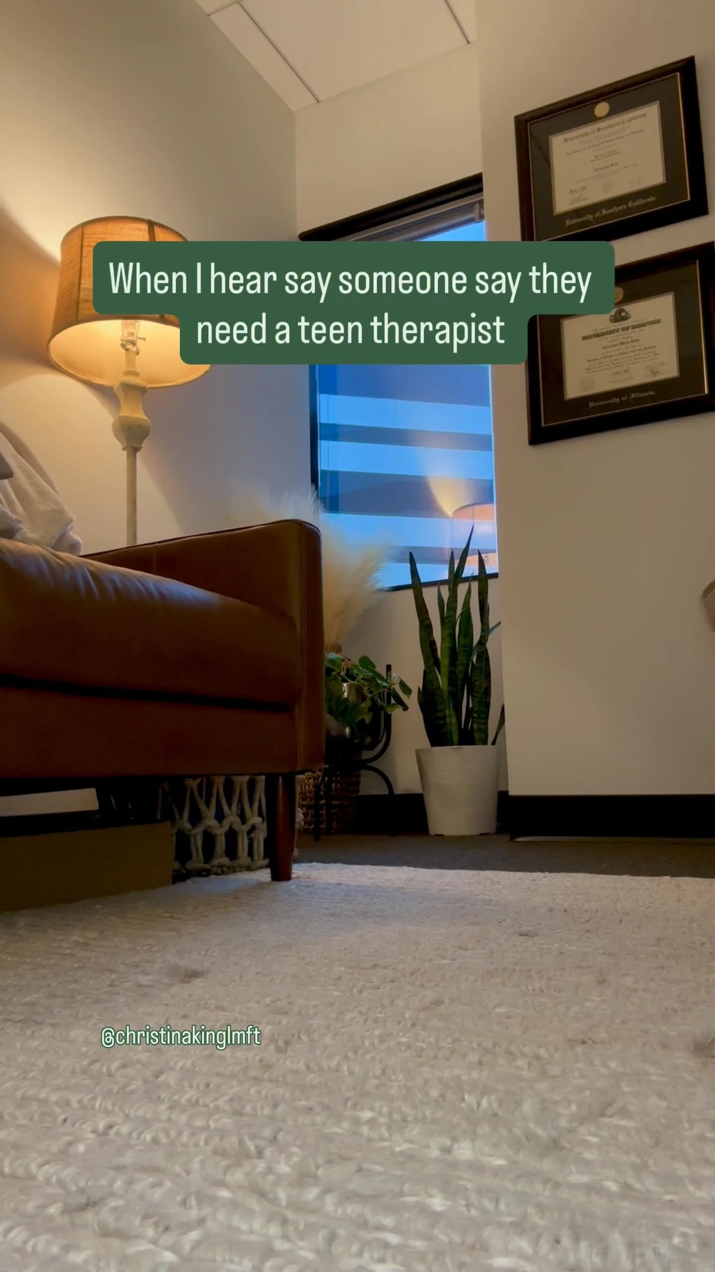 Starting in September, I’ll have a couple slots opening up. I see clients in person in Manhattan Beach or virtually throughout California.
If you or someone you know is looking for a therapist, click the link in my bio.
βοΈ Send this to some
