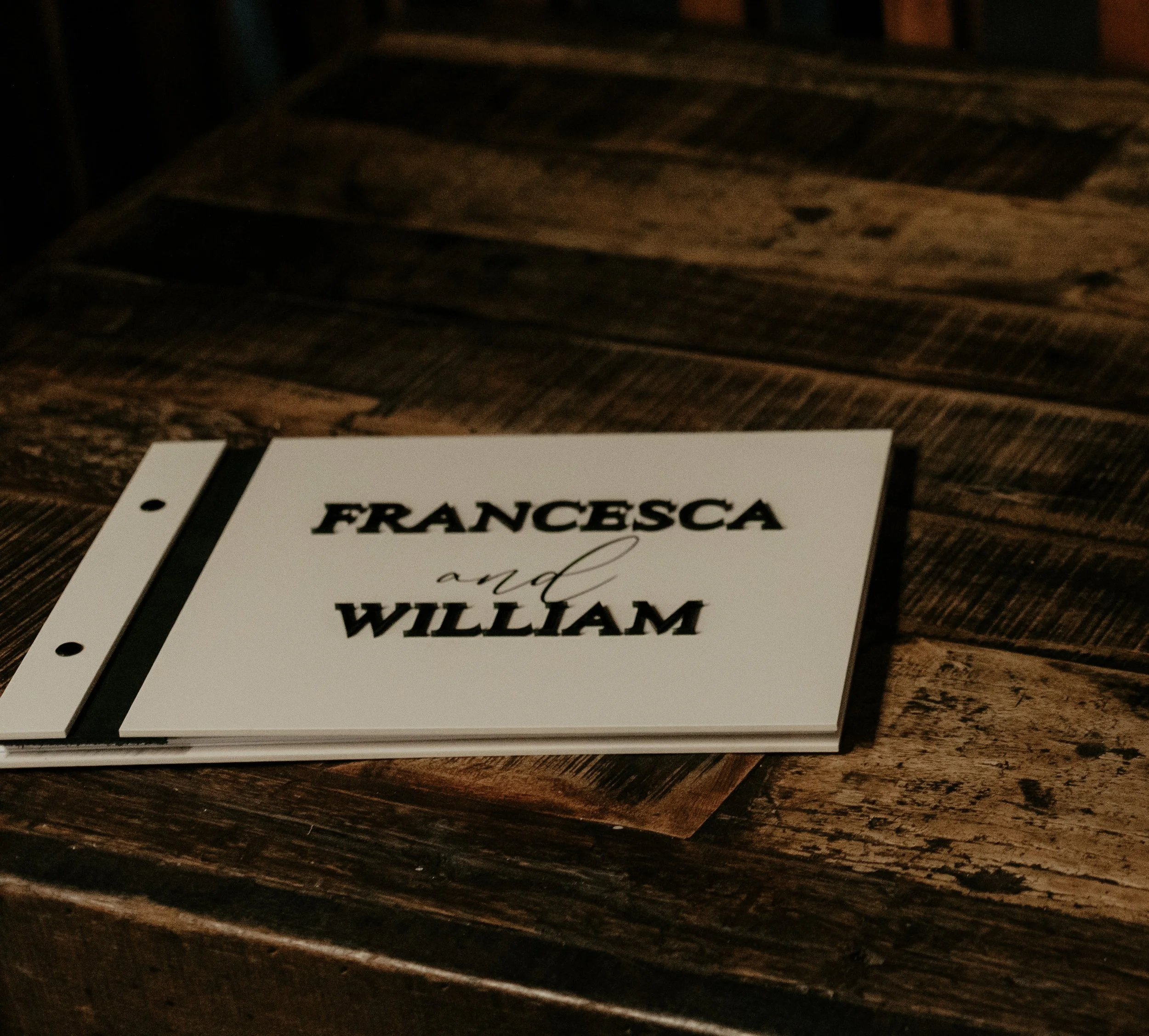 Modern wedding acrylic guestbook