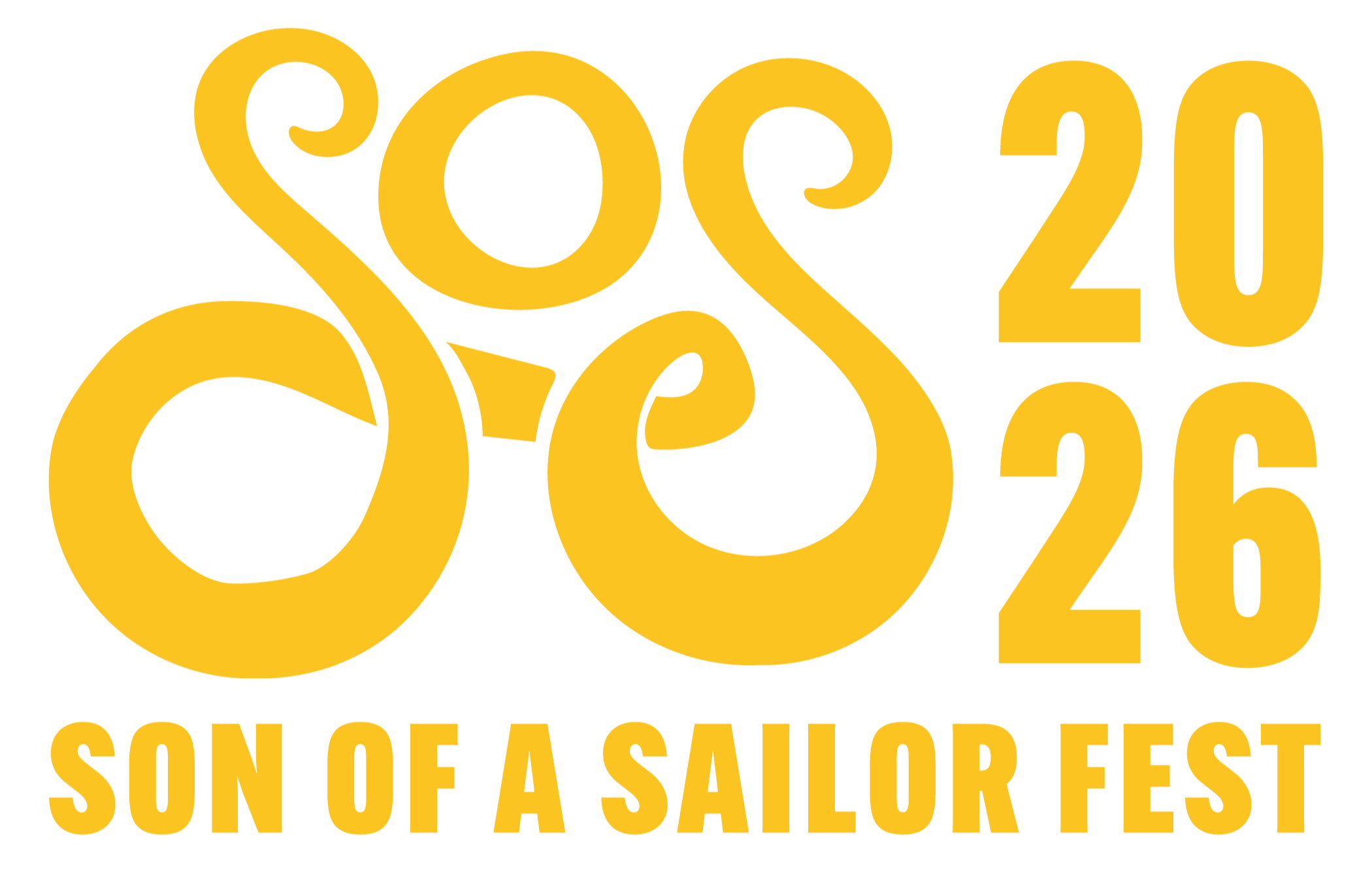 Yellow and black promotional poster for the 2023 Sol or Salour Fest, featuring large yellow numbers '2023' and '2020', with the text 'One of a kind' and 'Sun of a Salour Fest'.