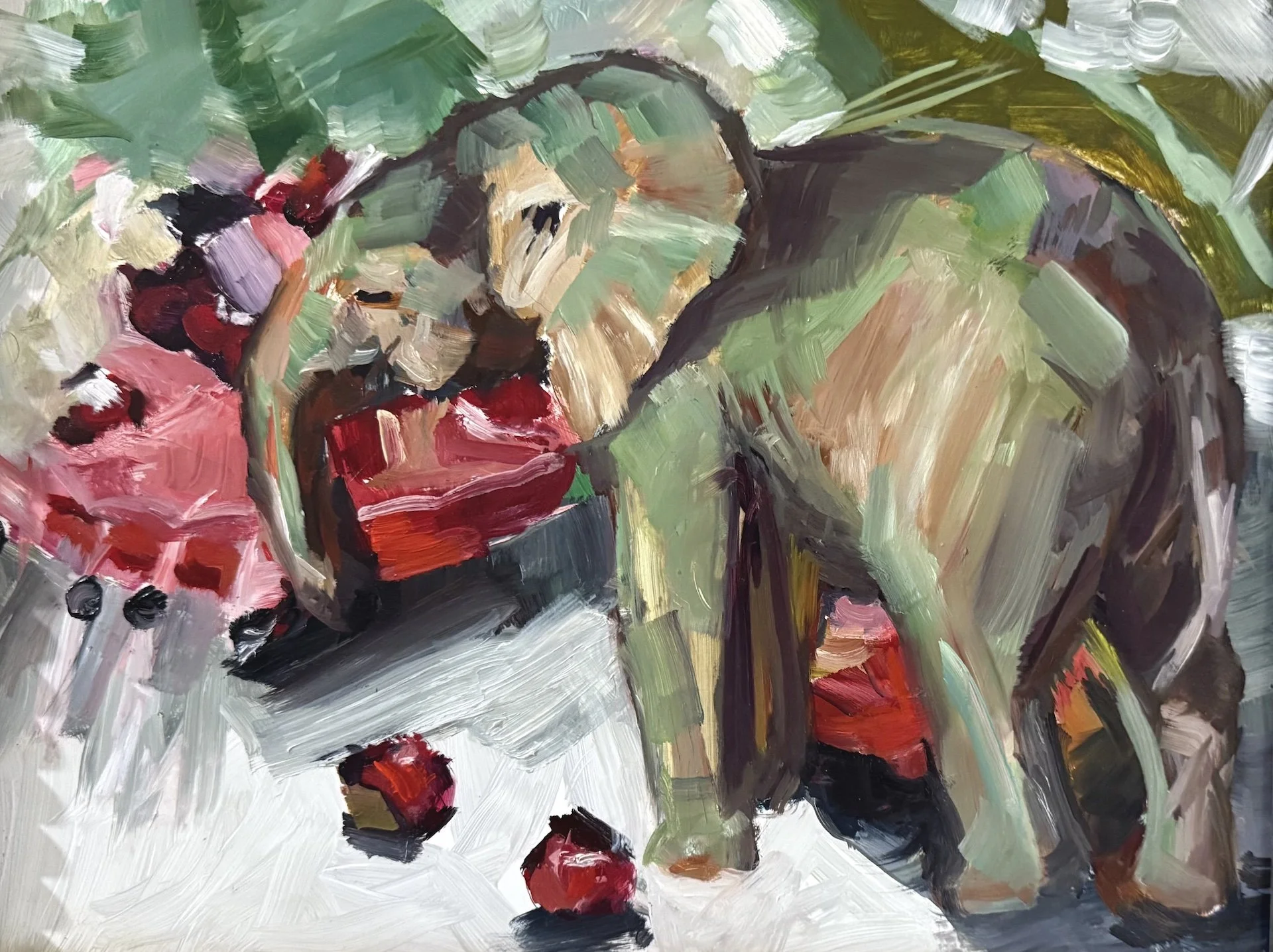 Elephant Among Pomegranates