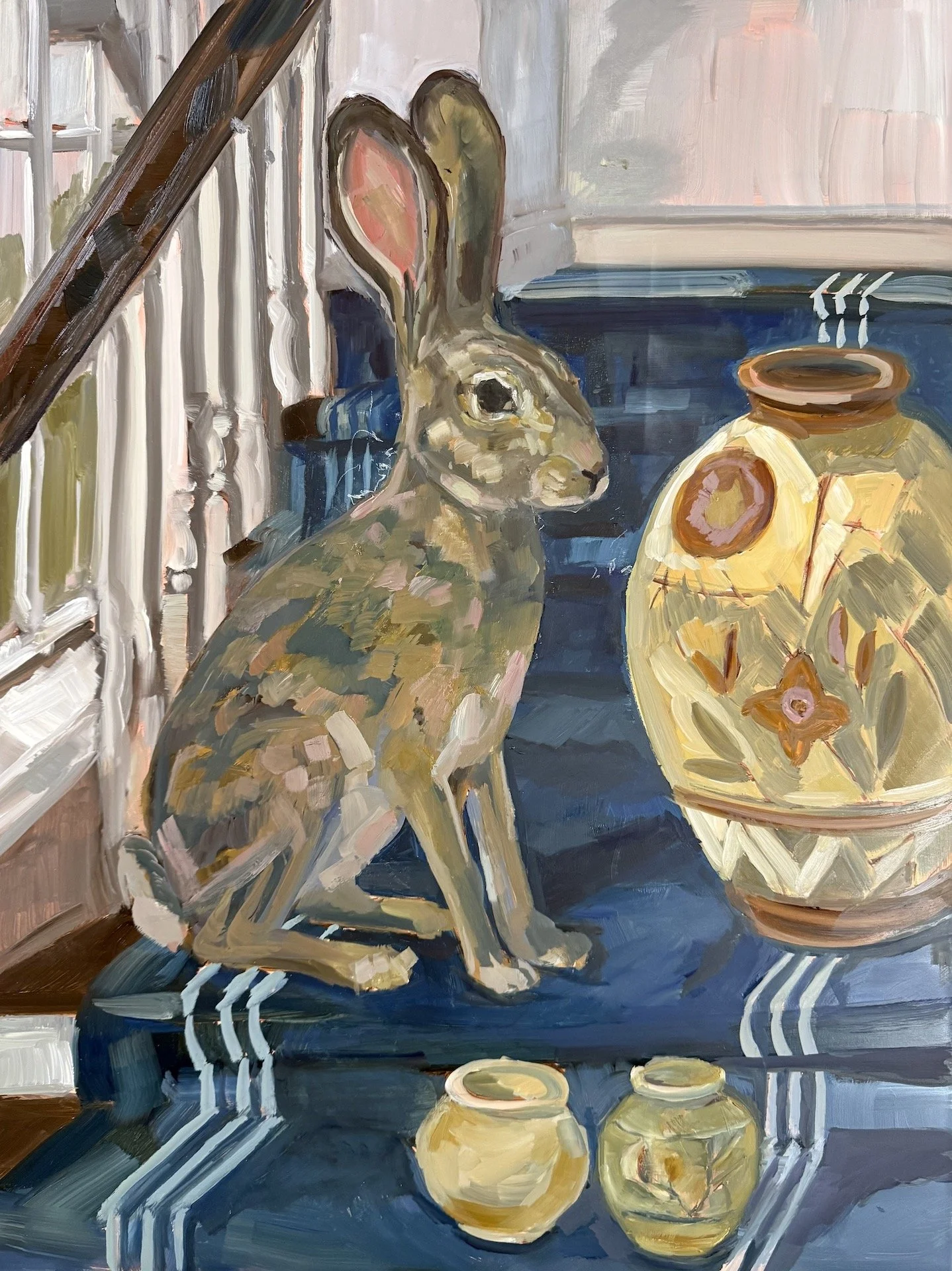 Stillness on the Blue Stairs