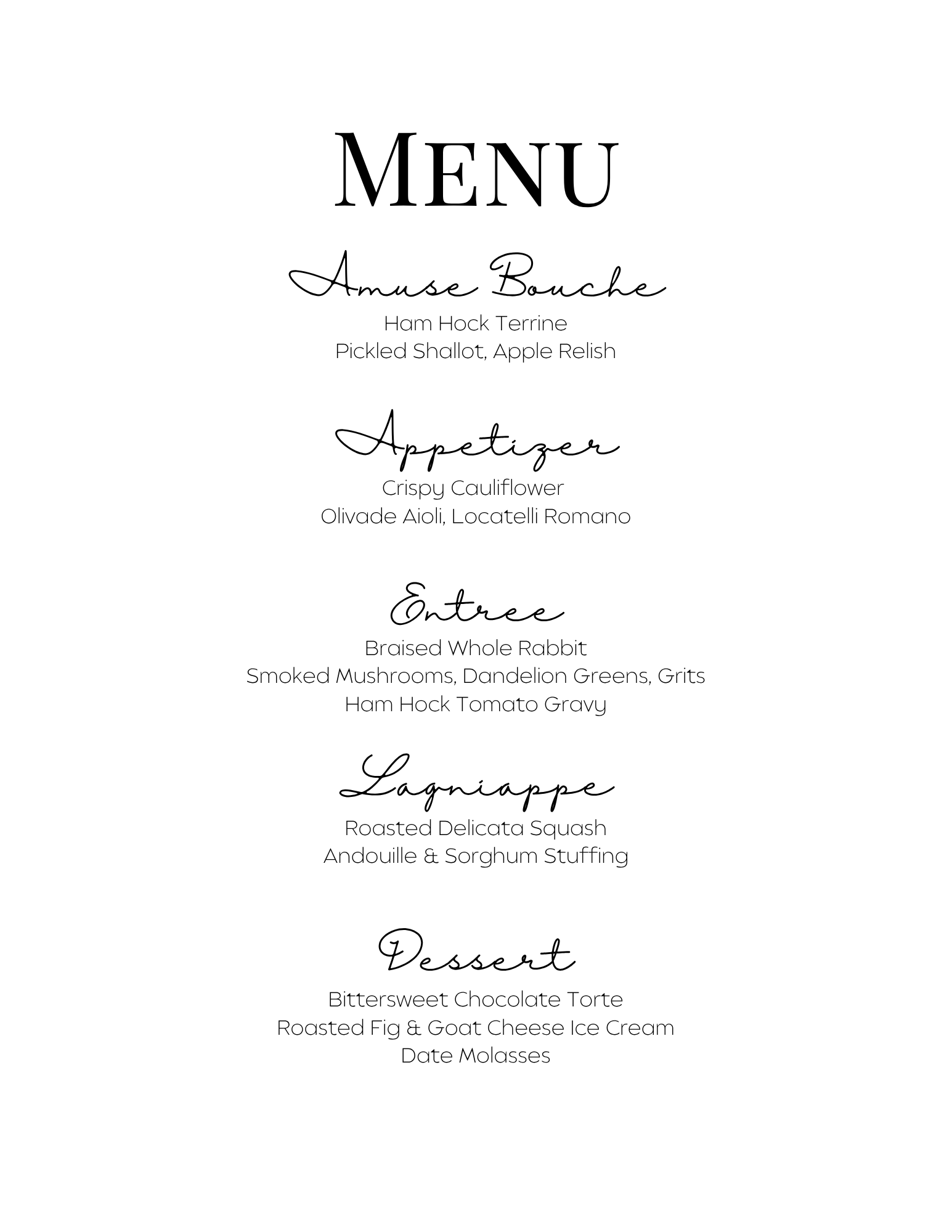 Custom Menu Example