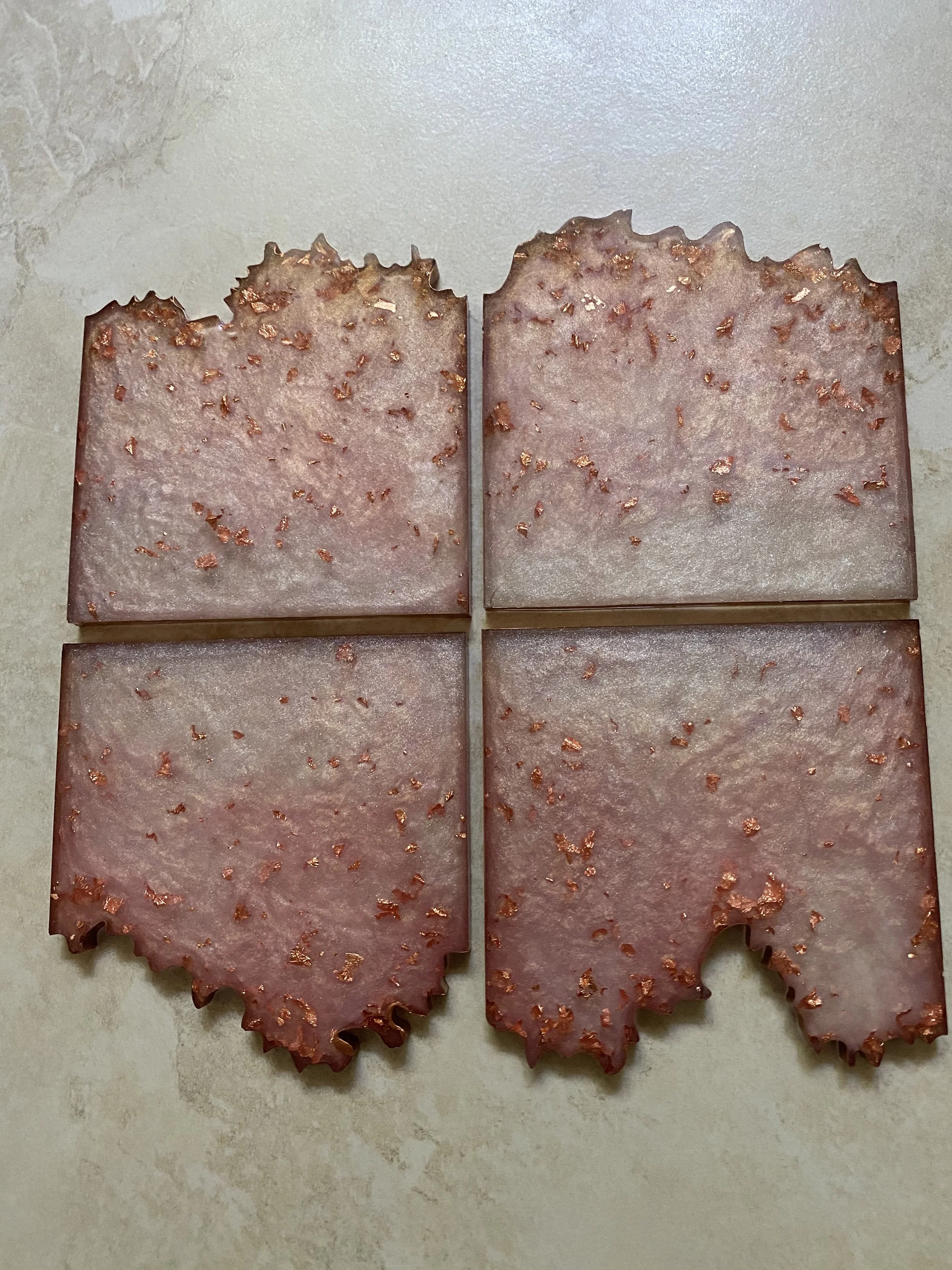 Geode Resin Coaster set