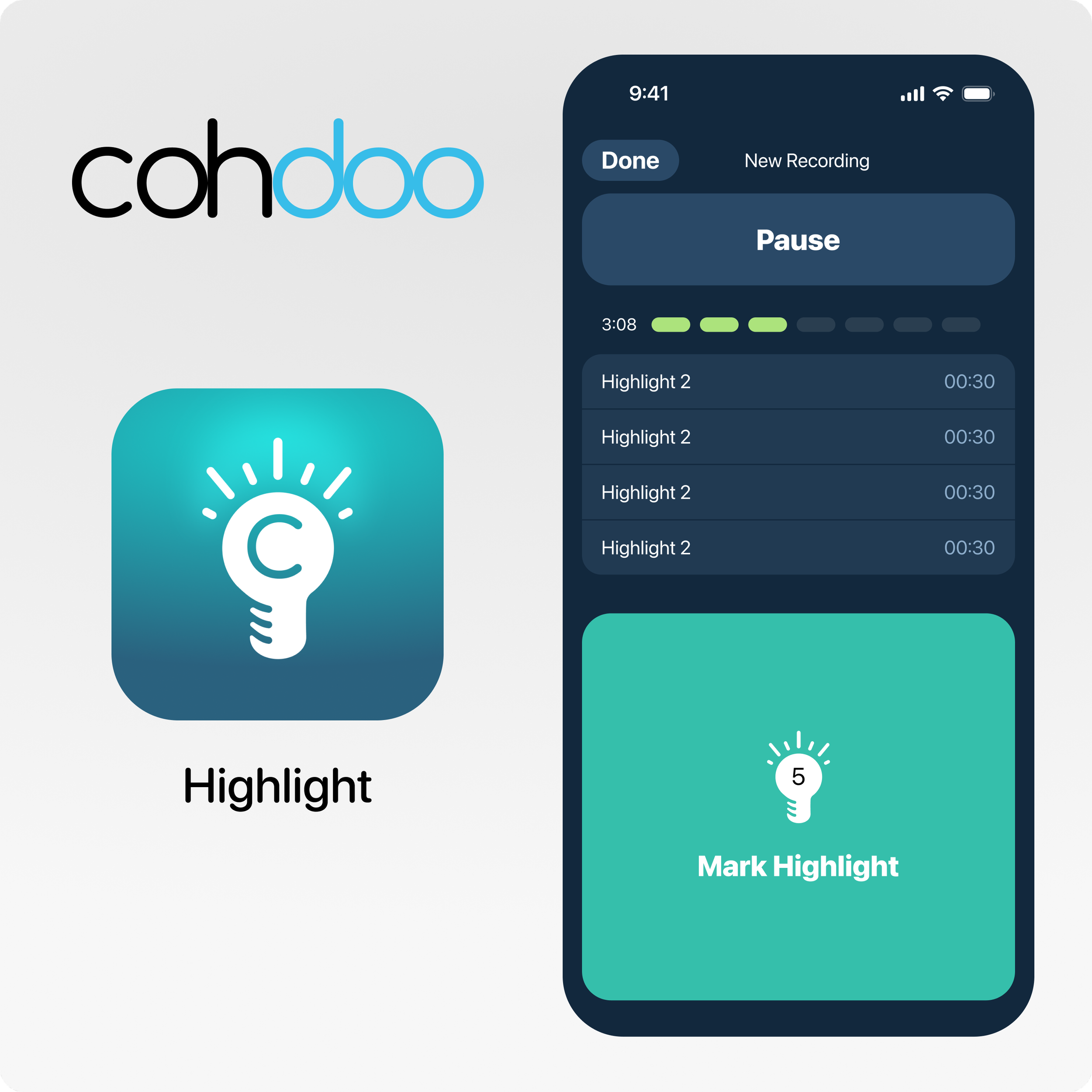 Cohdoo Highlight Mobile App