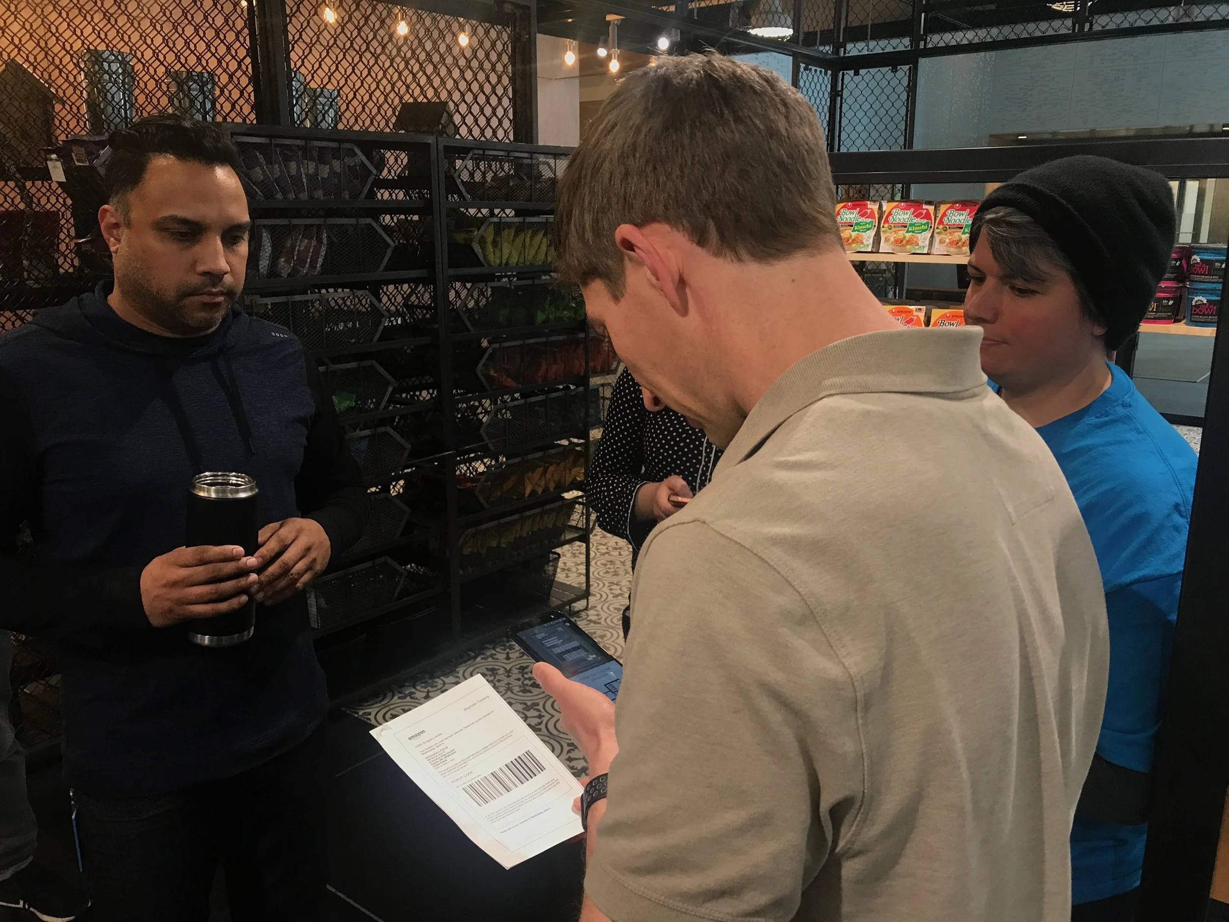 A senior leader acts as a store associate