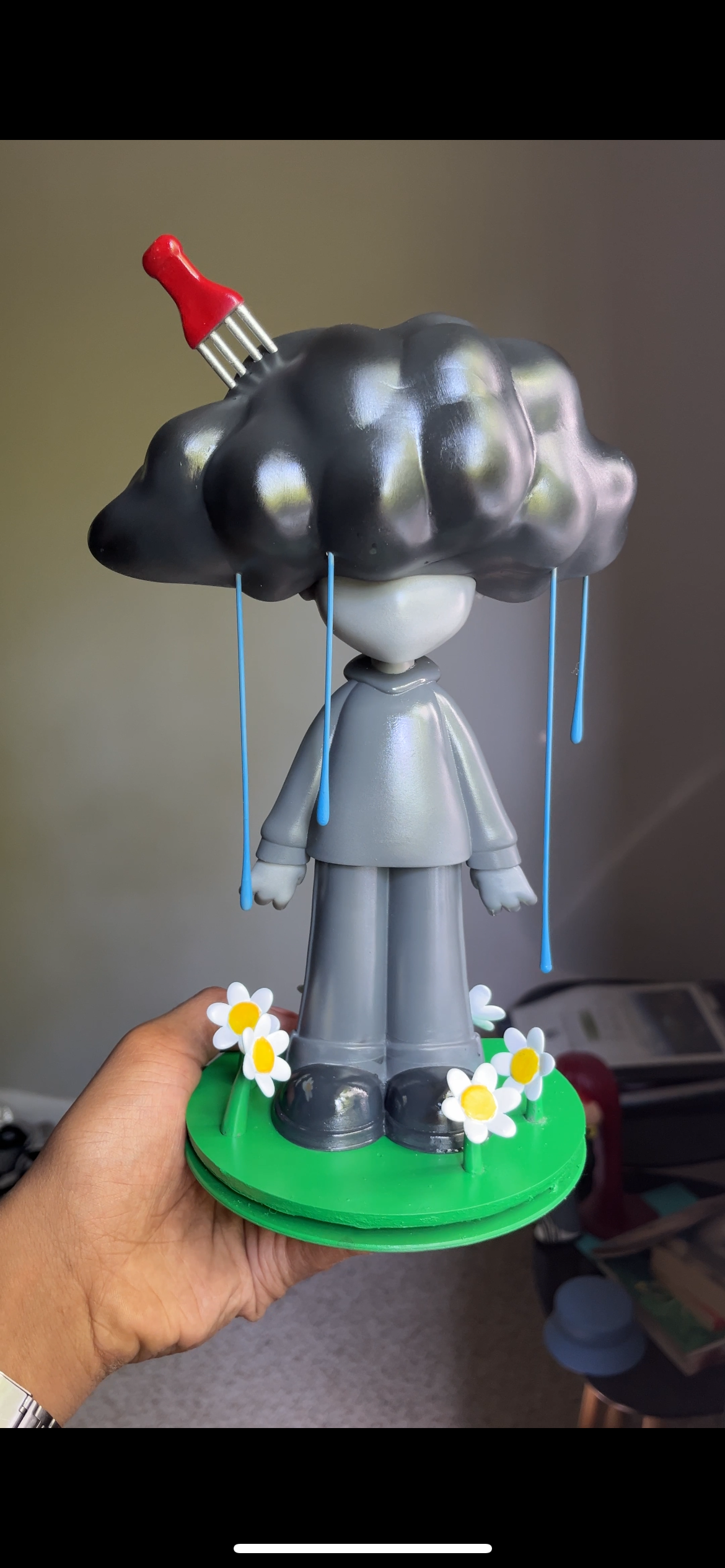 "Rain brings flowers" Original Art toy sample