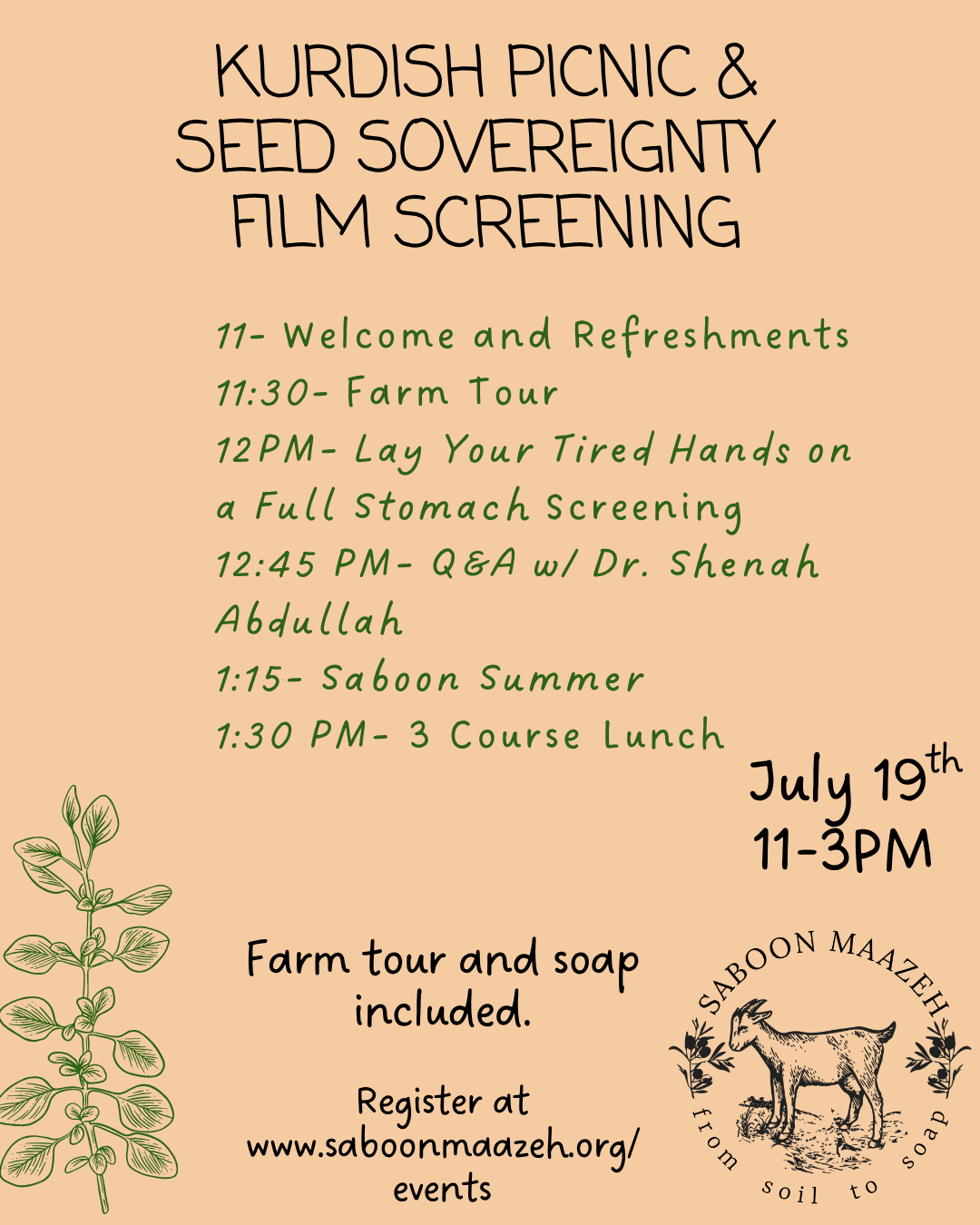 Kurdish Picnic and Seed Sovereignty Film Screening