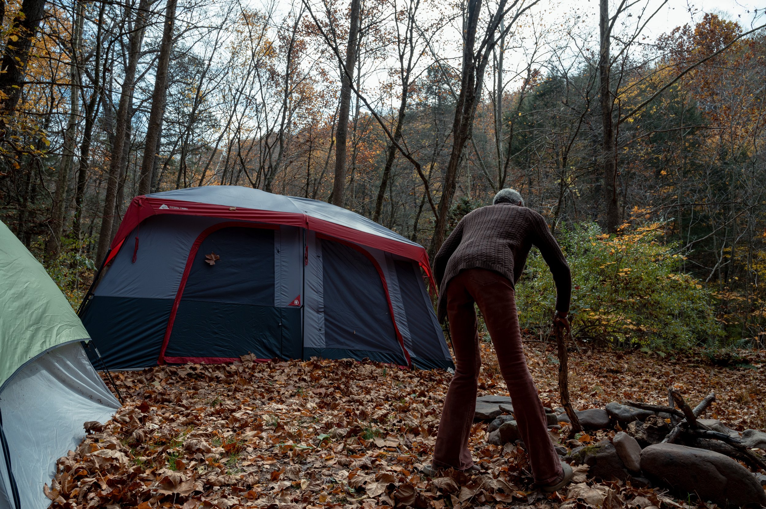 Spider lives at a campsite in the mountains of the George Washington National Forest, where she said she feels a sense of freedom and peace away from other people.