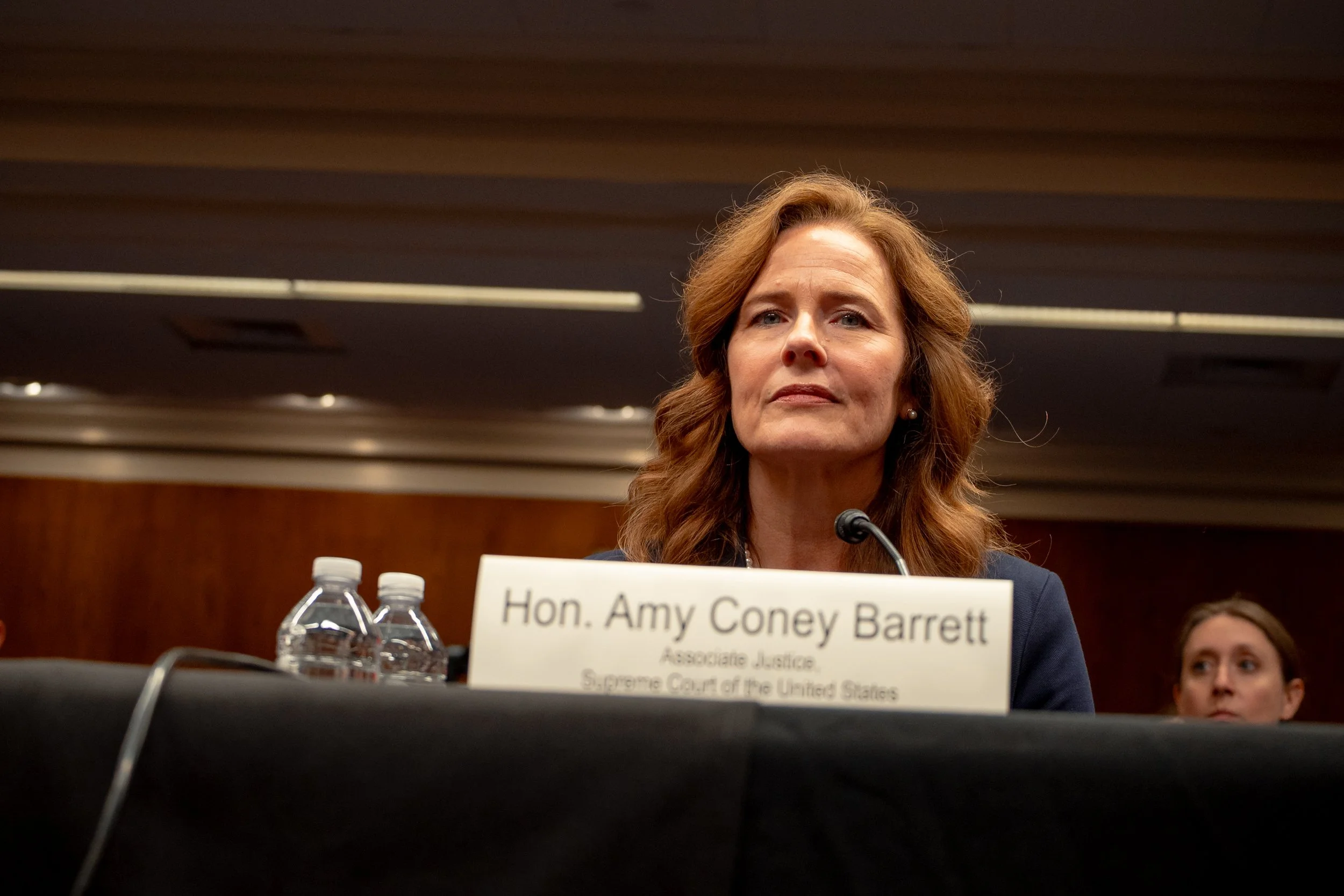 Supreme Court Justice Amy Coney Barrett recounts threats against herself and her family since joining the court while testifying before the Senate Appropriations Committee in support of the judiciary's fiscal year 2027 budget request on Capitol Hill 