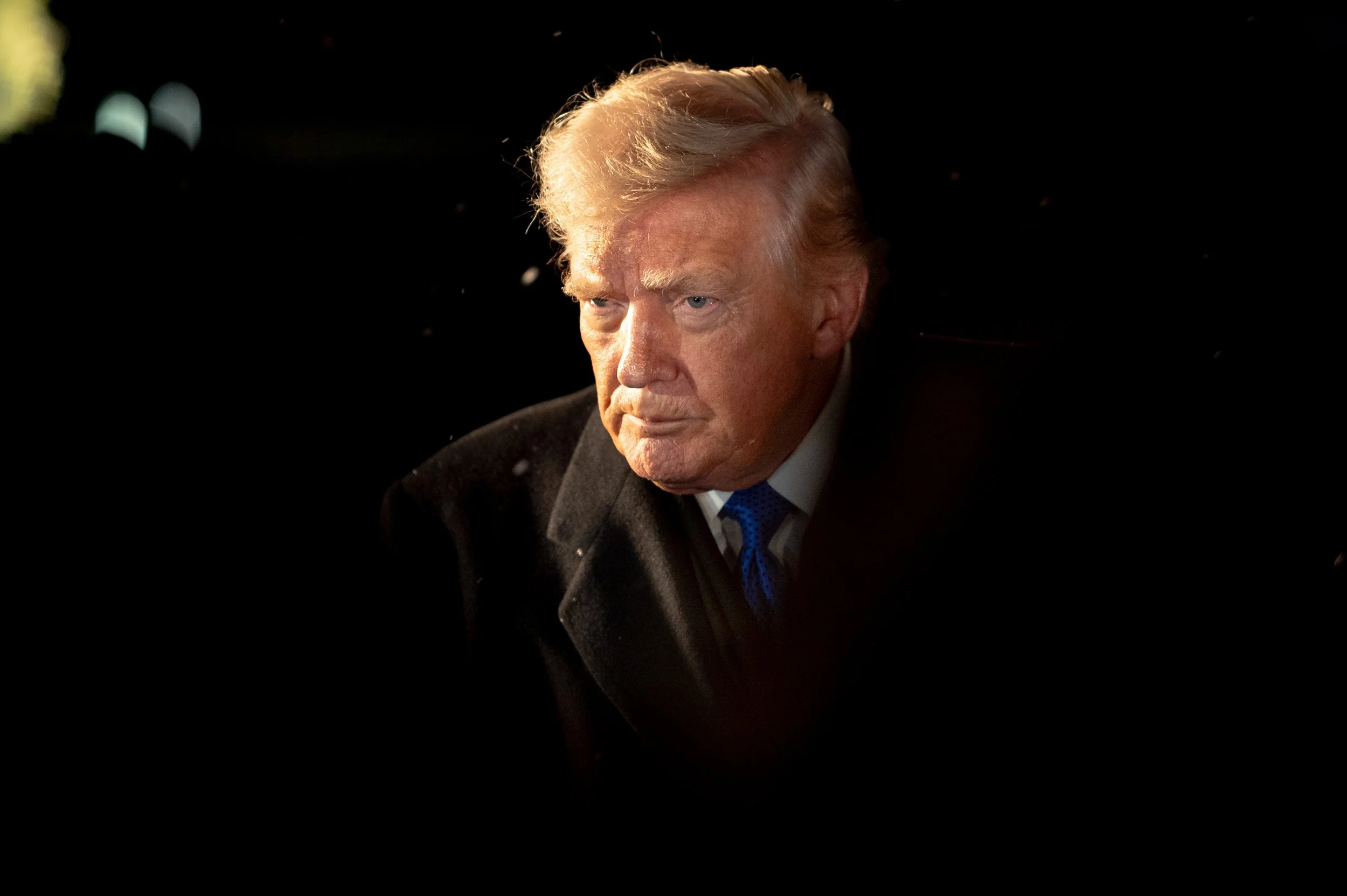 President Donald Trump speaks on the South Lawn. February 6, 2026.