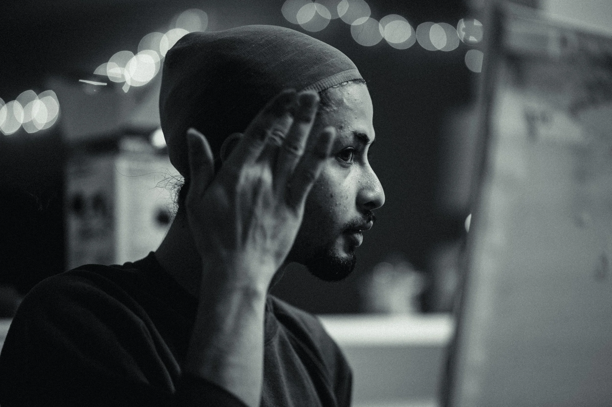 Shenandoah rubs in her foundation while getting in drag. 