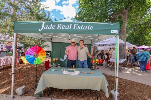 Jade Real Estate farmers market booth
