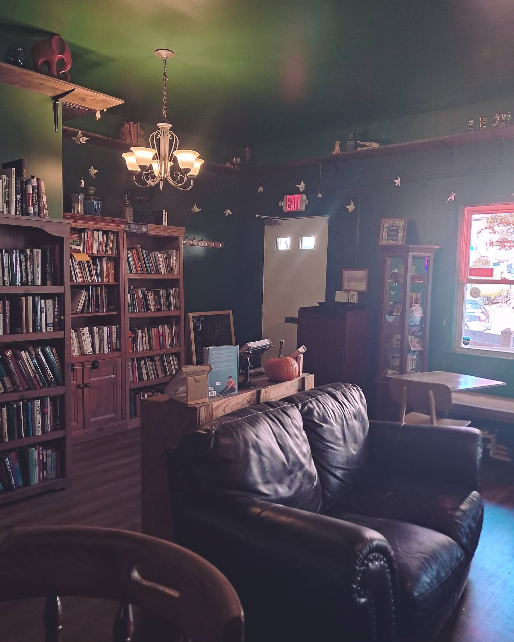 Warm up with some coffee and curl up on the couch at Strange Light!