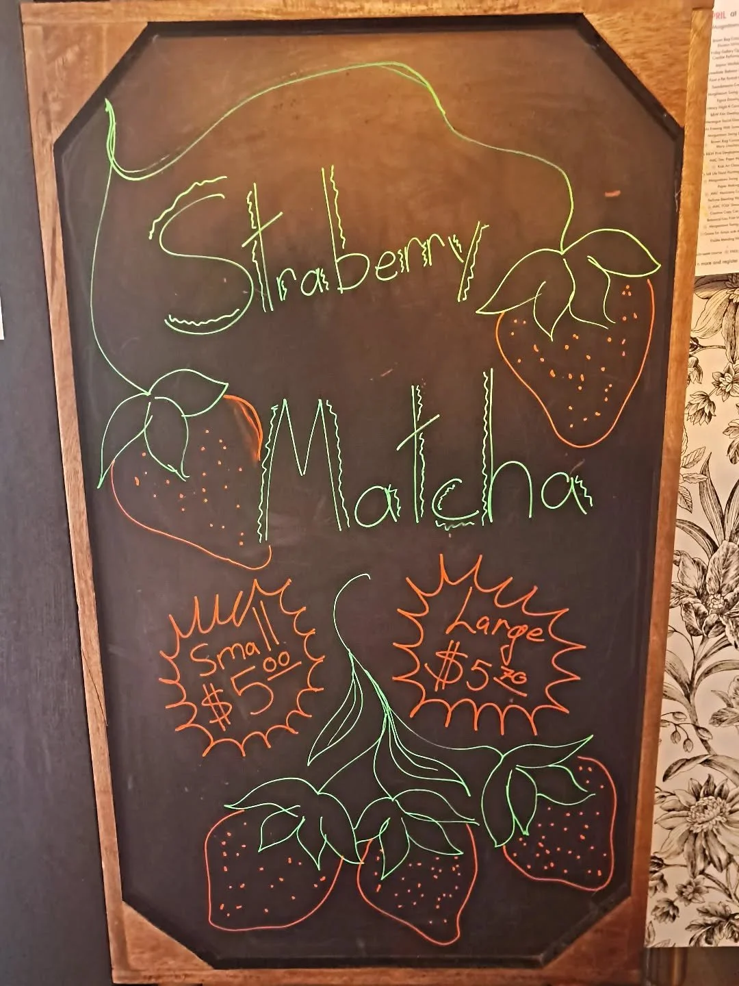 Strawberry Matcha!! Get a Spring treat thats sweet and fresh.