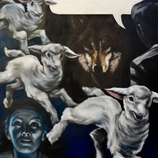 The Boy Who Cried Wolf
36" X 36," Oil on Canvas