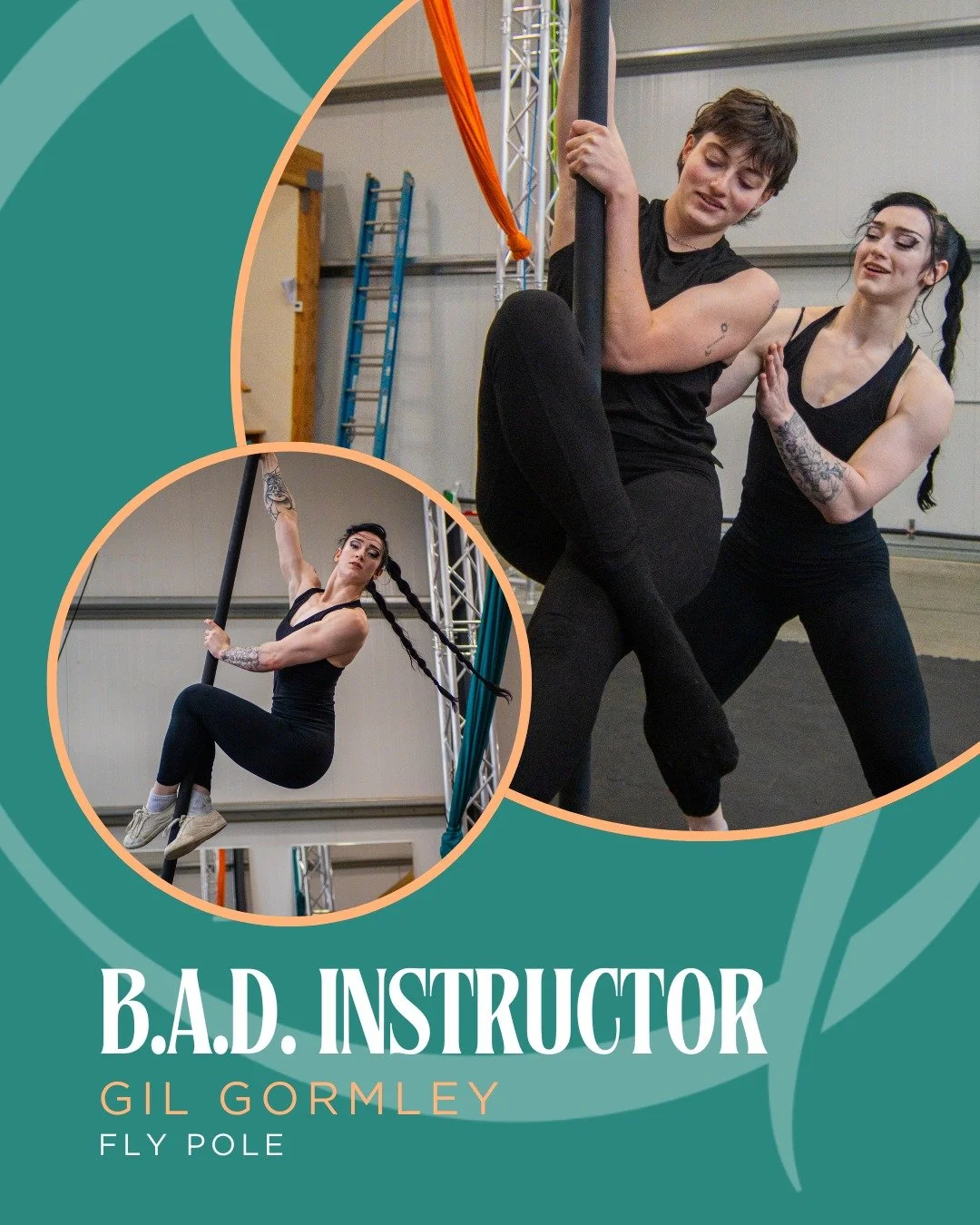 ✨ Instructor Highlight ✨
Meet Gil Gormley @gil.pole &mdash;Bellingham local, athlete, and total badass! 💪

You can catch Gil teaching Fly Pole at B.A.D. or performing around town!. Outside the studio, she&rsquo;s an all-around mover&mdash;training m