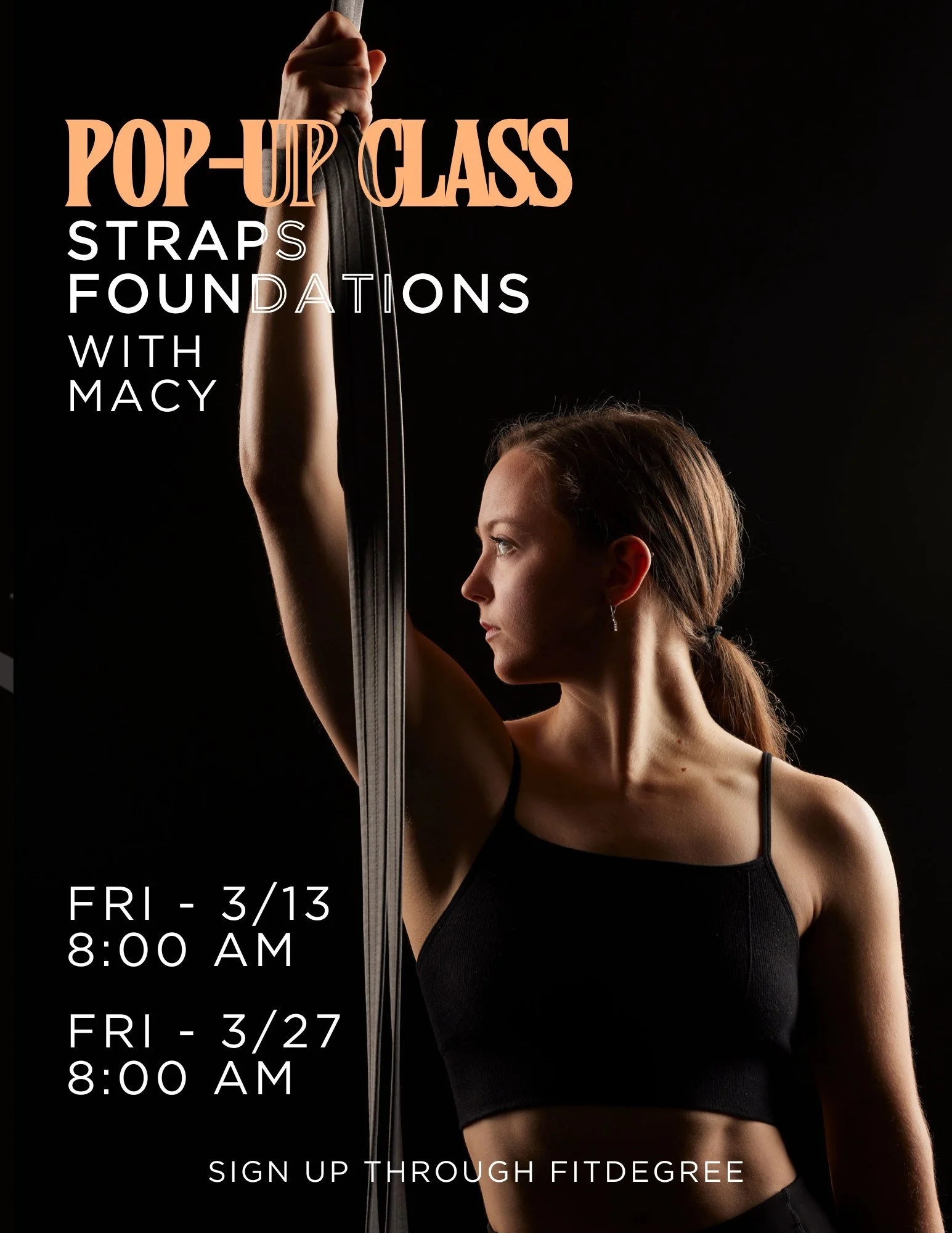 Join @macysmartz and give this unique apparatus a try in our Straps Foundations classes in March #aerialist #aerial #bellingham #aerialstrap #aerialstraps