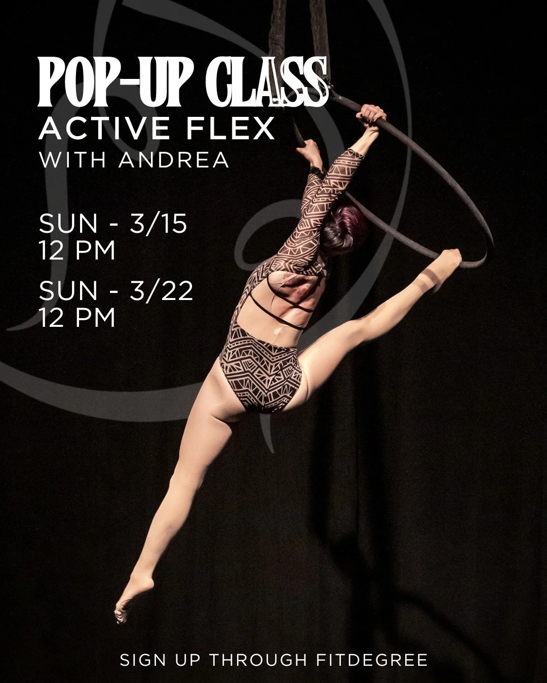 Get ready for the week with stretching and strengthening focused on recovery and mobility with @french_twist_aerial! #aerial #aerialist #bellingham #mobility