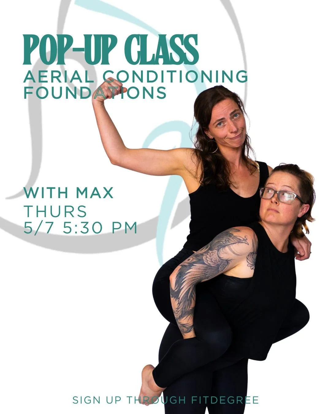 Asked and answered. Join us for this foundations aerial conditioning class with @spaghetti_memoirsJohn Stockdale 
We'll use body weight, work in the apparatus and have modifications to meet you where you are at!

📸 @kyle_sekai