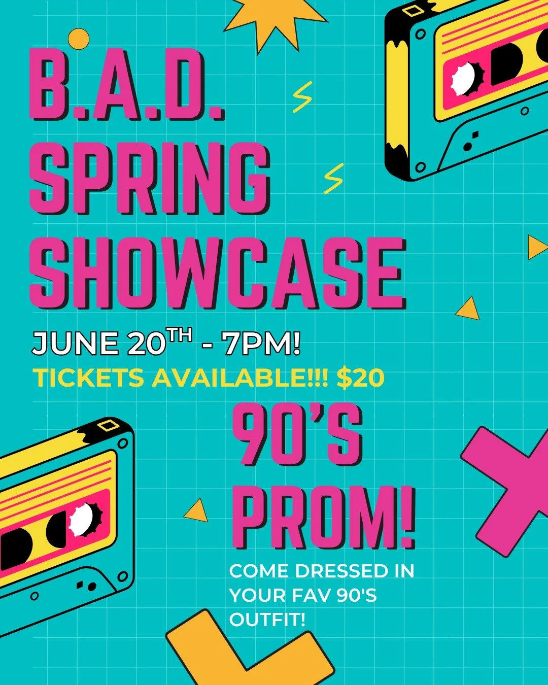 Our Spring Showcase is coming up and it's 90's Prom!!!
Join us for some fum throw back tunes and some awesome aerial performances from our local community!
Tickets at $20 - Link in bio!
Can't wait to see you there!