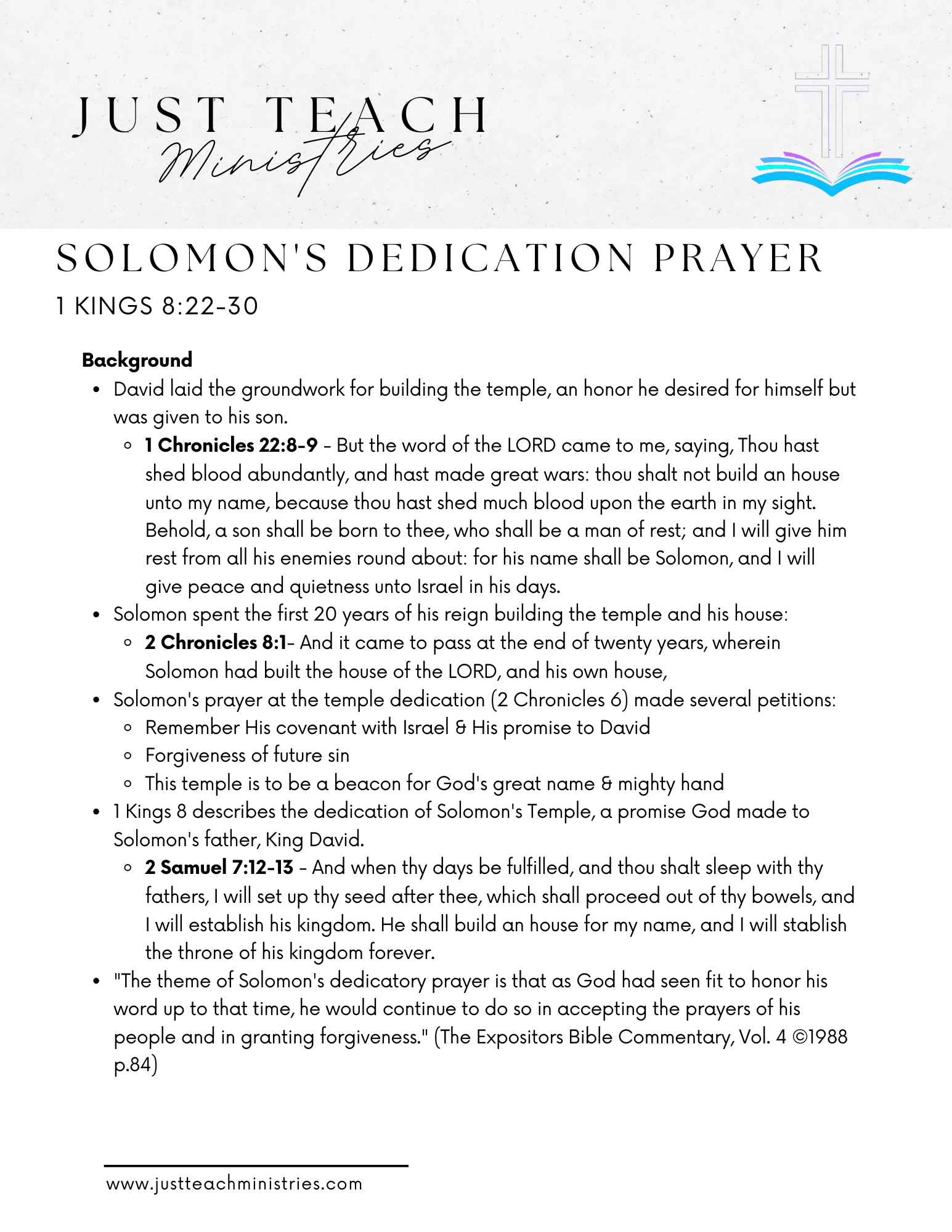1 Kings 8:22-30