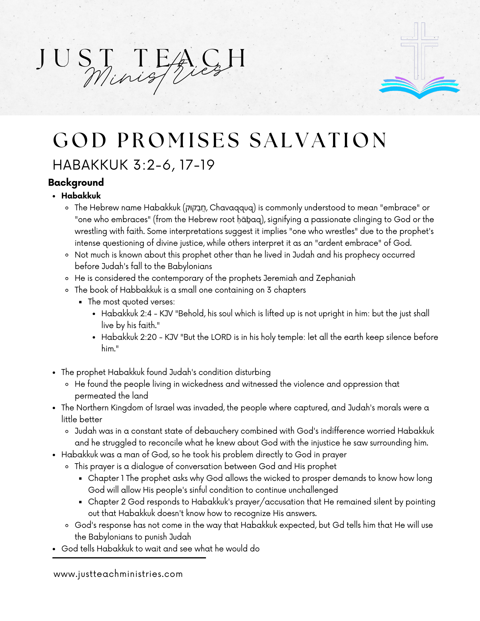 Habakkuk 3:2-6, 17-19