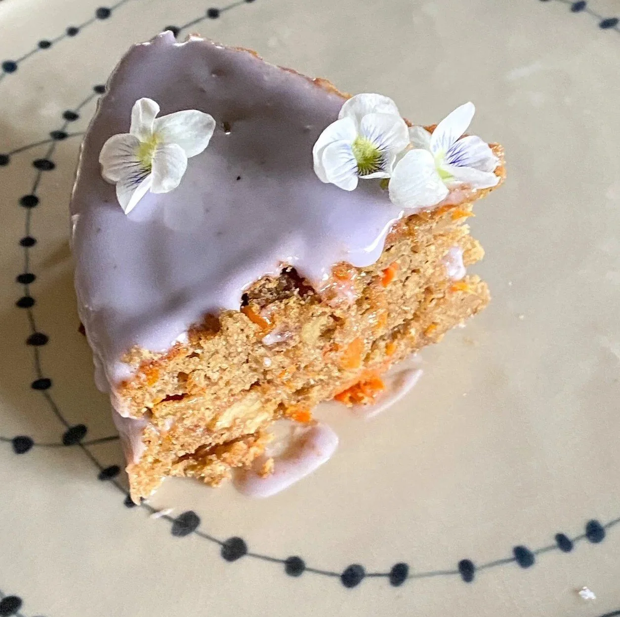 Applesauce Carrot Cake with Lemon Glaze
