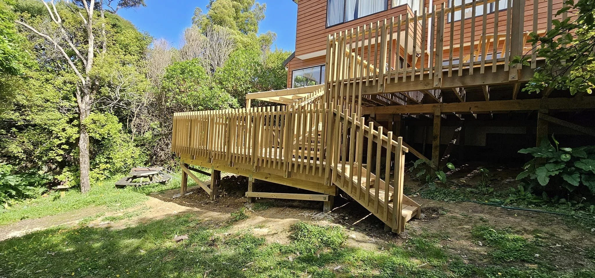 multi-storey decks with verandas