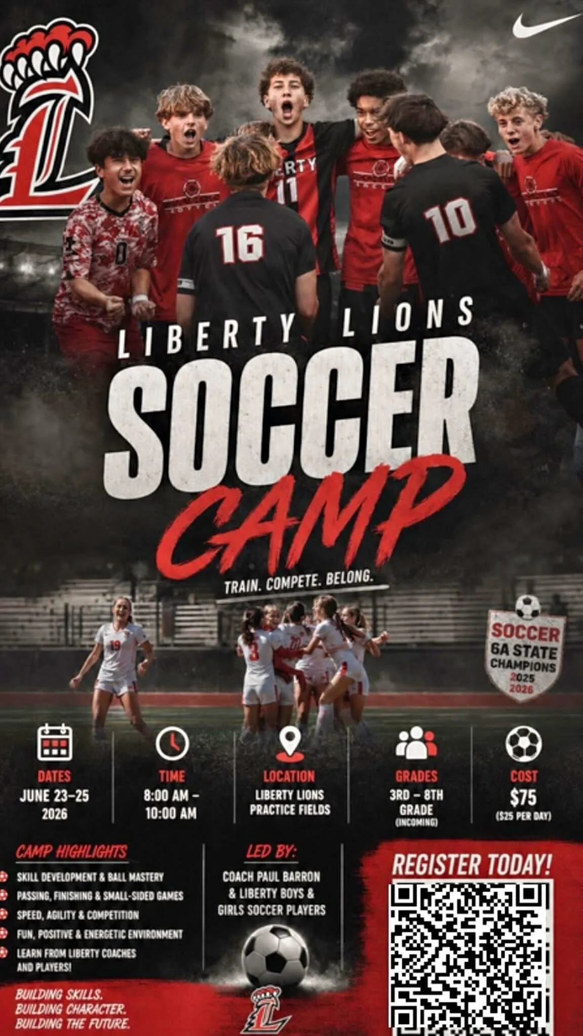 Liberty Lions Soccer Camp