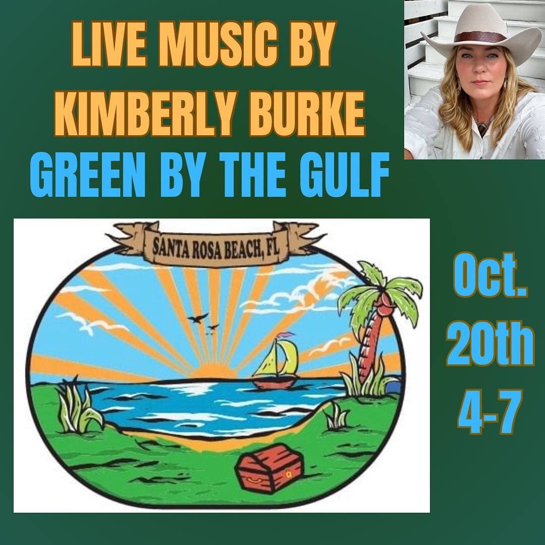 I&rsquo;m looking forward to playing music at @greenbythegulf this Sunday from 4-7 please come out and see all of the great vendors. #livemusic #singersongwriter #farmersmarket #shoplocal #supportsmallbusiness #santarosabeachflorida #countrymusic #am