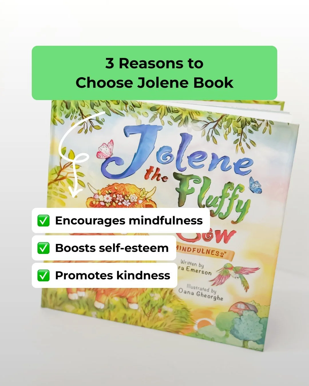 Looking for a story that inspires calm, confidence, and kindness? 💚
Meet Jolene the Fluffy Cow &mdash; your child&rsquo;s new favorite mindful friend! 🐮s

Here&rsquo;s why parents love the Jolene Book:
 1️⃣ Encourages mindfulness and emotional bala