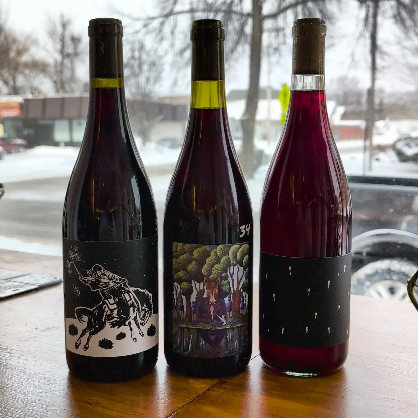 Dark Fruits, Baking Spices, Rich Chocolate, and Plush Tannins for an "extreme cold advisory warning" kind of day. 🥶

Open today despite mother nature 🏂