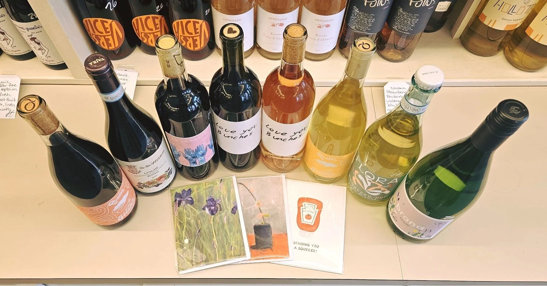 Raise a glass to all the MOMS.🥂🩷
Stop in on Saturday, The Little Bakehouse will be here with some sweet treats for Mother's Day!🍰🍪
While you're here, get a bottle that's perfect for Mom, and don't forget a card (made by a local artist, and Mom)!