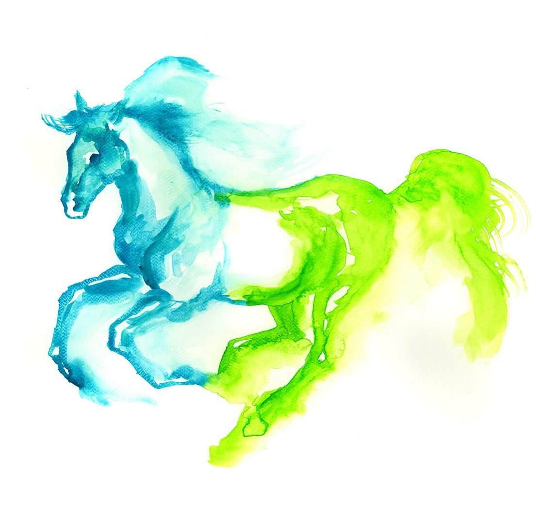 This is Meather: Purebred Arabian Mare. This young mare is full of fire and rearing to go. She&rsquo;s always at the head of the ride, setting the pace. With her tail in the air and balanced gates, she is a top pick at the ranch. #watercolor #waterco