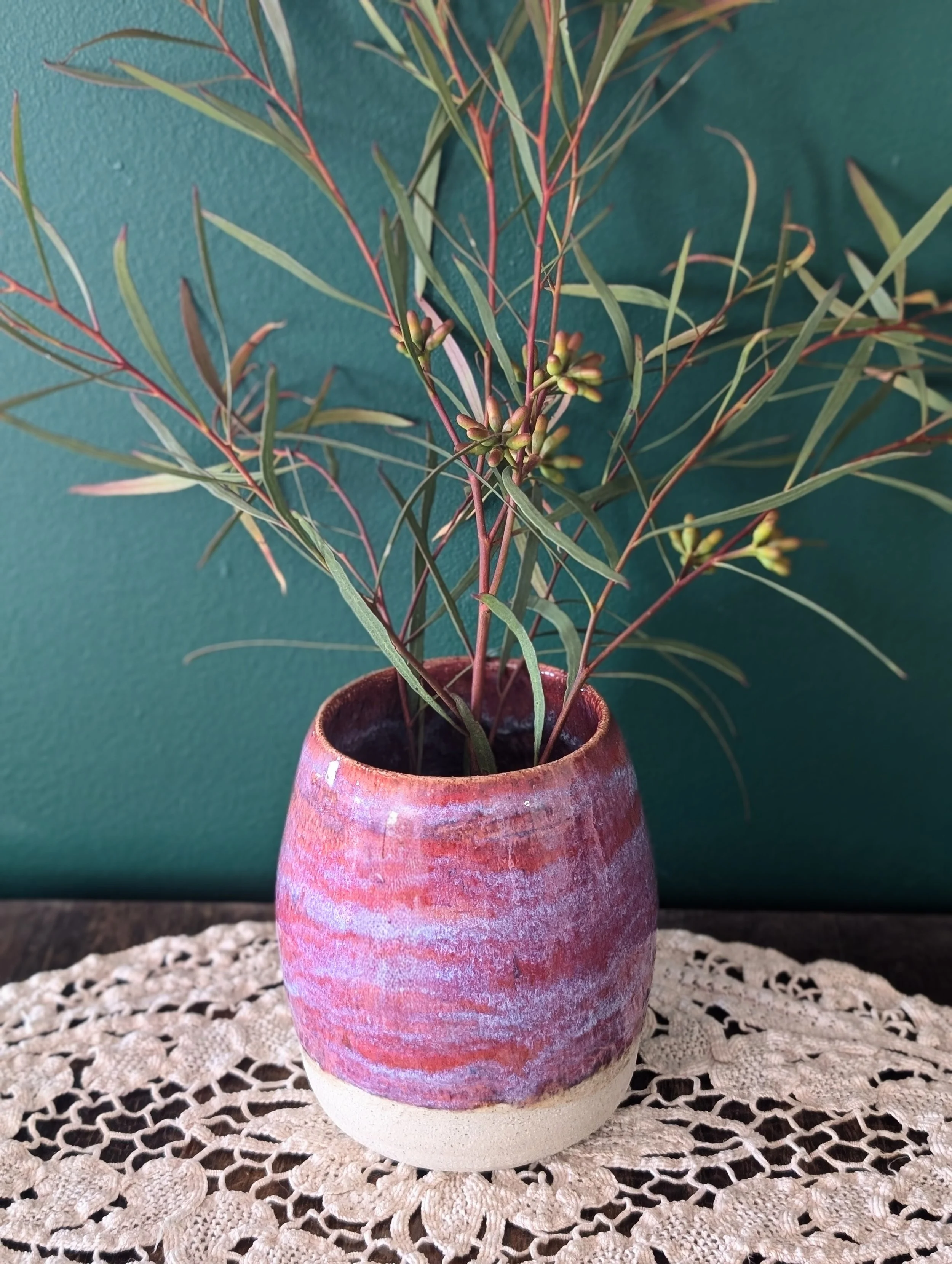 Vase in Oatmeal Plum