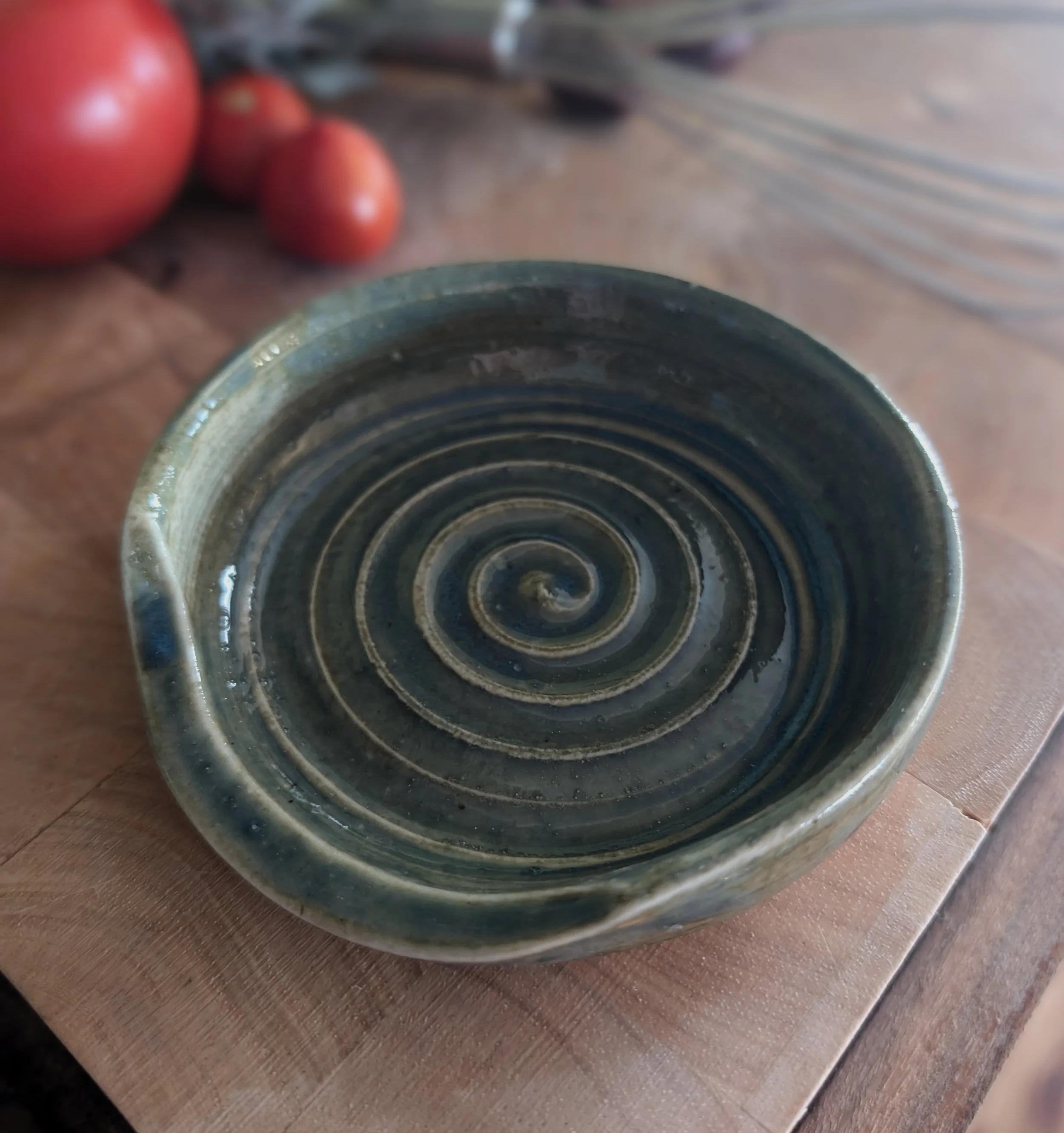 Spoon rest in Blue Green Chun