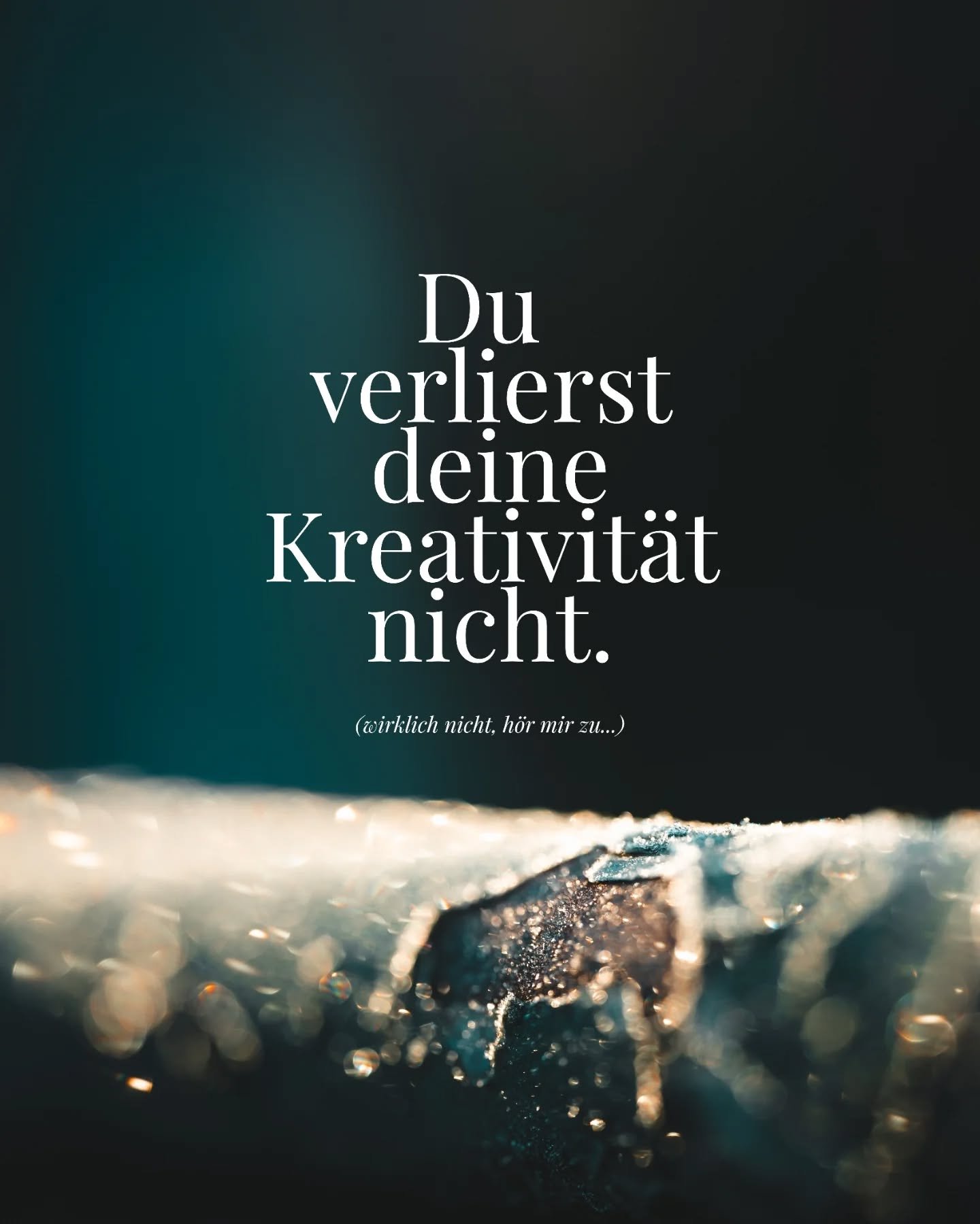 Mehrfach dieses Jahr hab ich gedacht ich h&auml;tte sie verloren. Dieser Text hat mir geholfen es zu verstehen und zu vertrauen, dass sie immer wieder kommt 💛

Und genau so war es jedes Mal✨

Du verlierst sie nicht, im Gegenteil sie kommt st&auml;rk