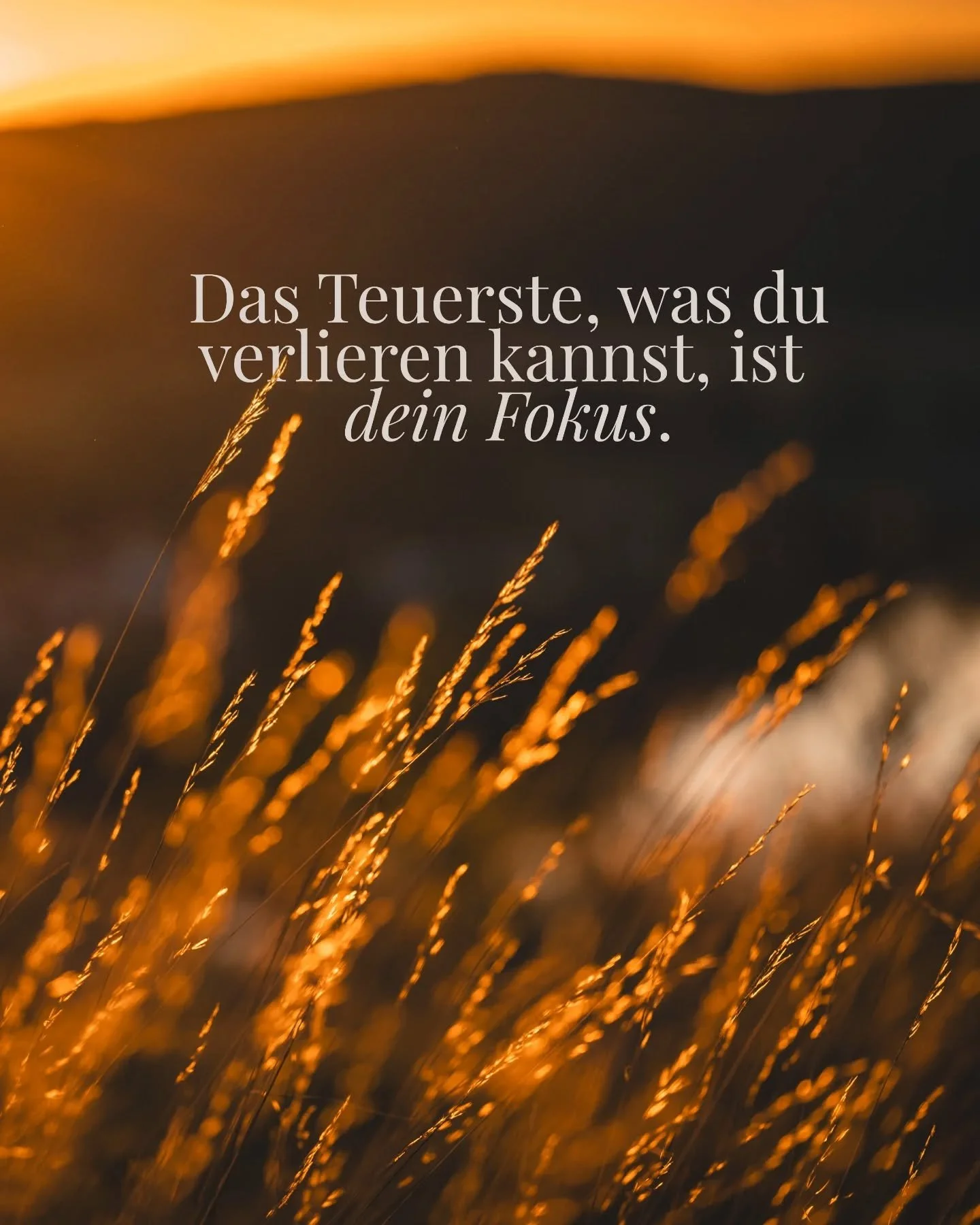 Wenn du nicht mehr klar wei&szlig;t, was wirklich z&auml;hlt, f&uuml;hlt sich pl&ouml;tzlich alles dringend an.

Oft merken wir auch zu sp&auml;t, dass wir unseren Fokus verloren haben. 

Wobei er das wichtigste in der Selbstst&auml;ndigkeit ist. 

I