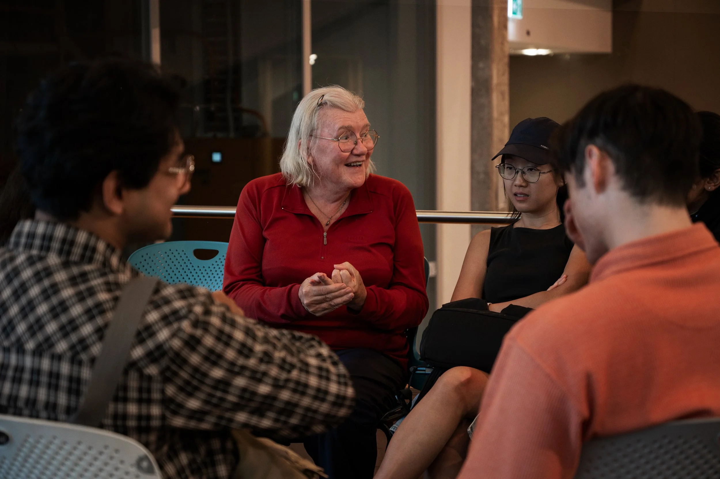 Attendee's in engaging discussion at the end of year award event at RMIT University.