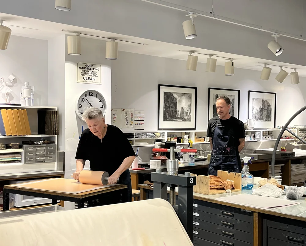 Print demo with Karin Broker and Patrick Masterson at Rice University with ISA