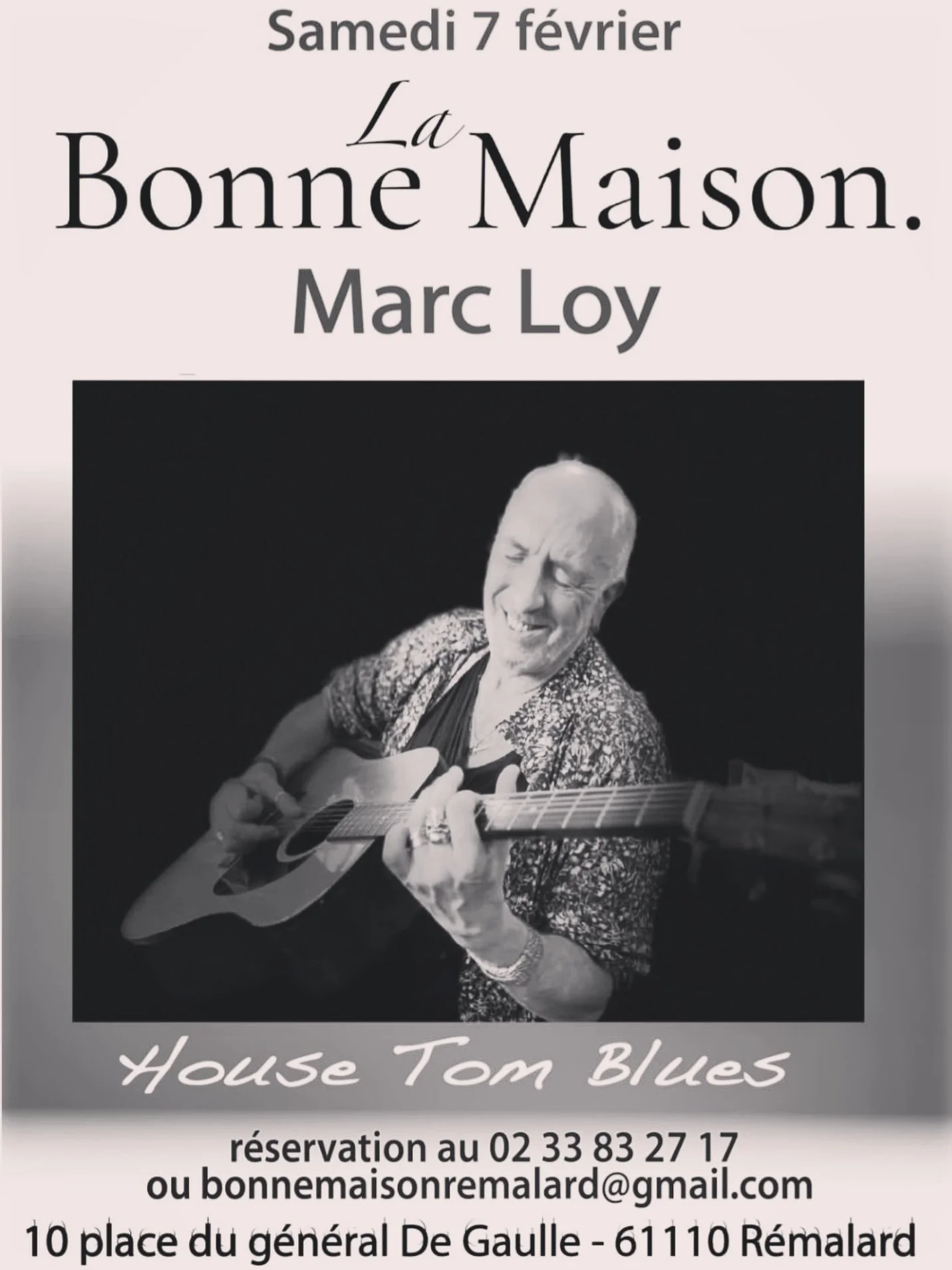 🎸🔥 MARC LOY EST DE RETOUR 🎤✨

📅 Samedi 7 f&eacute;vrier &ndash; 19h30
📍 Chez Bonne Maison

Son rock &eacute;nergique et ses reprises qui d&eacute;chirent sont de retour pour une soir&eacute;e 100% bonne humeur ! 🍻🥞

💺 R&eacute;servations cons