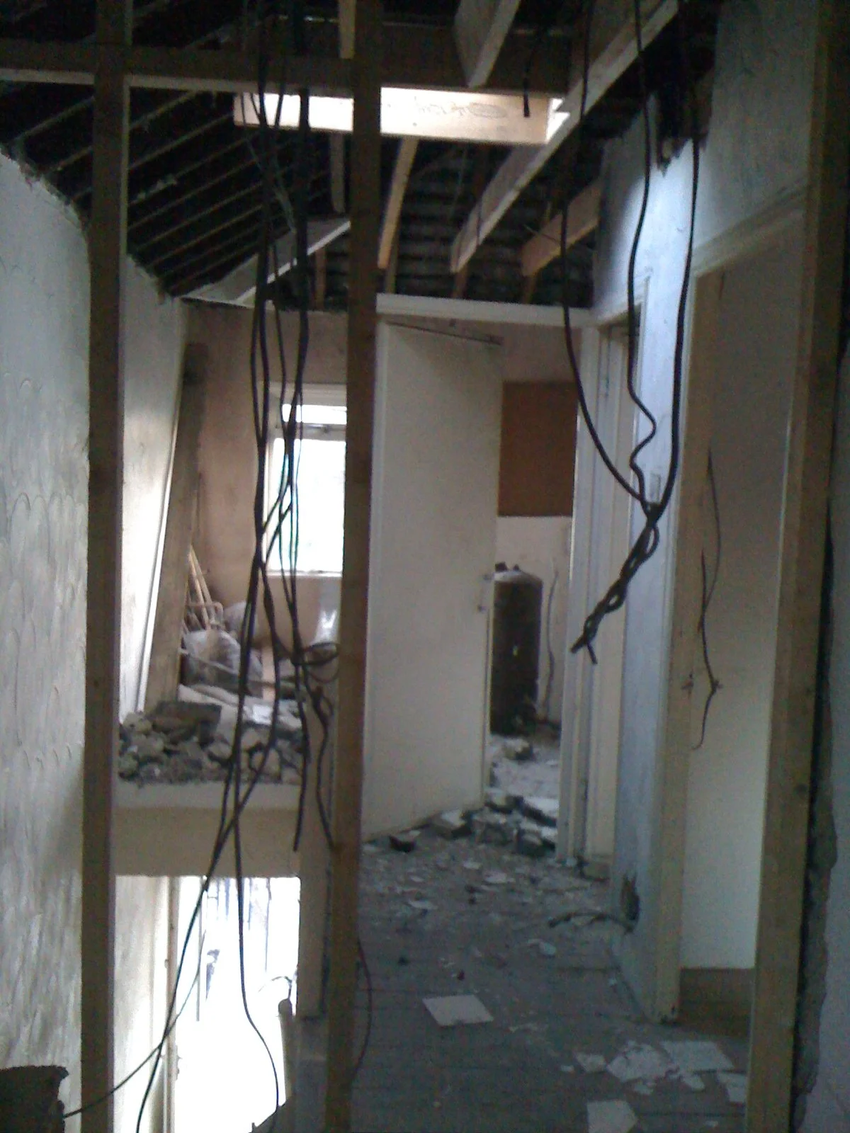 Reconfiguration of room with new door frame