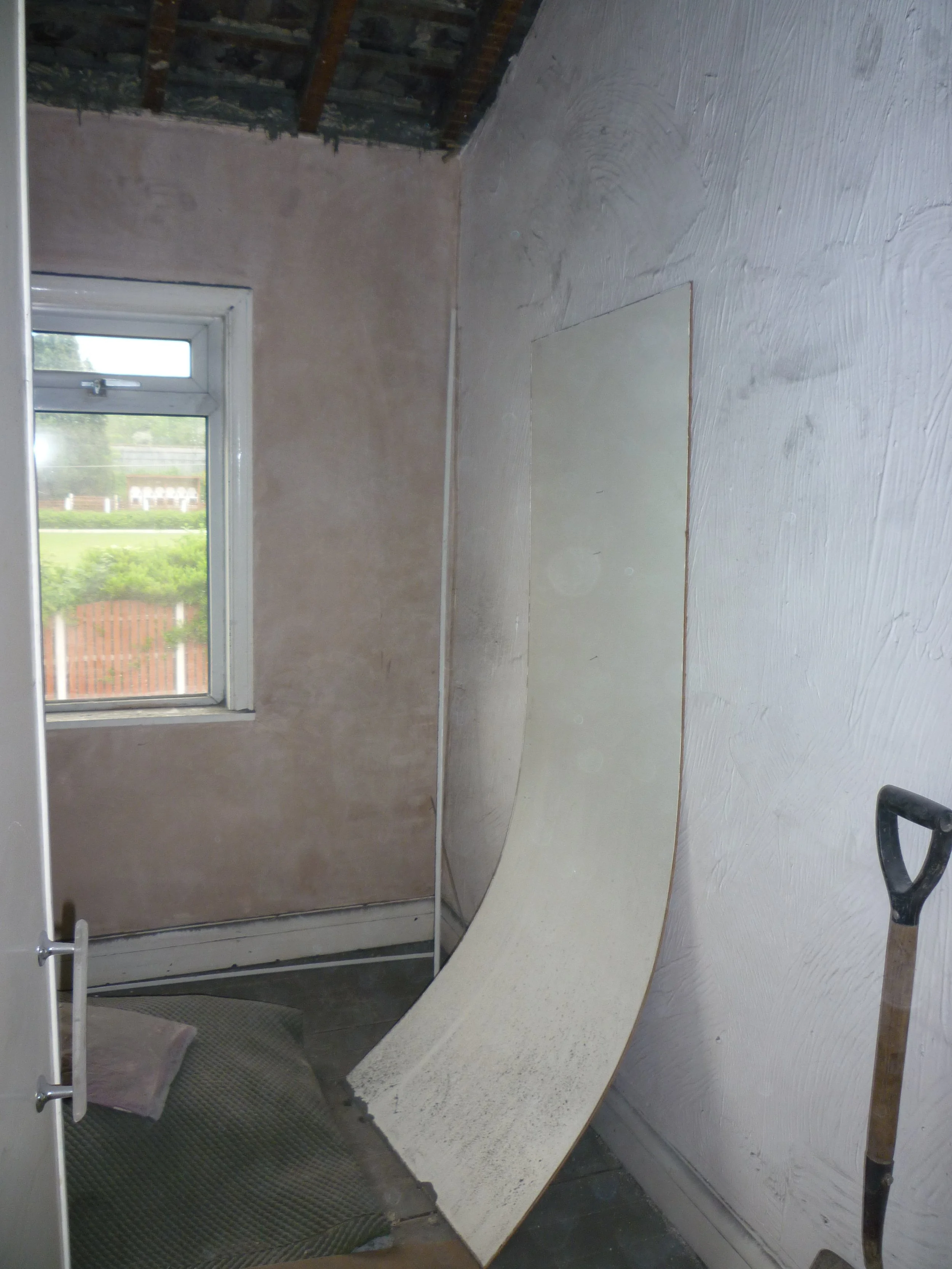 Bedroom ceiling removed and renovation works begin