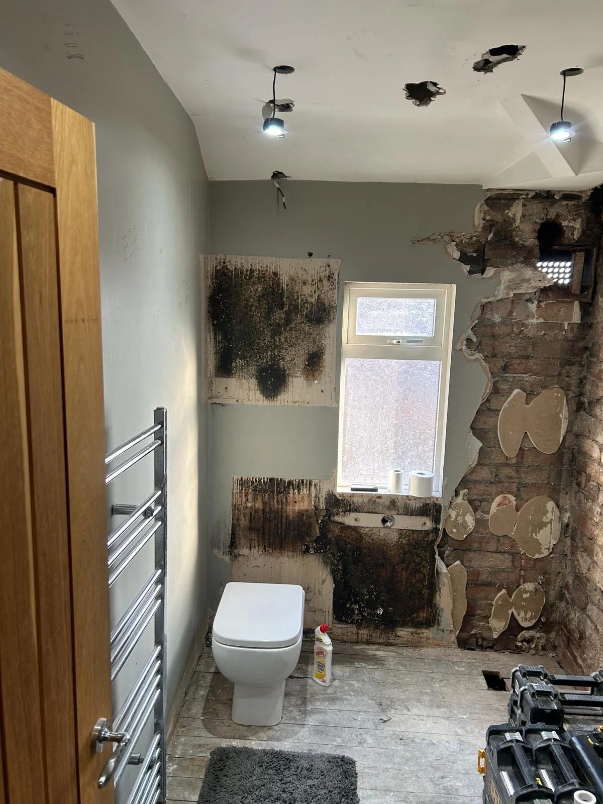 Mid rip-out of bathroom 