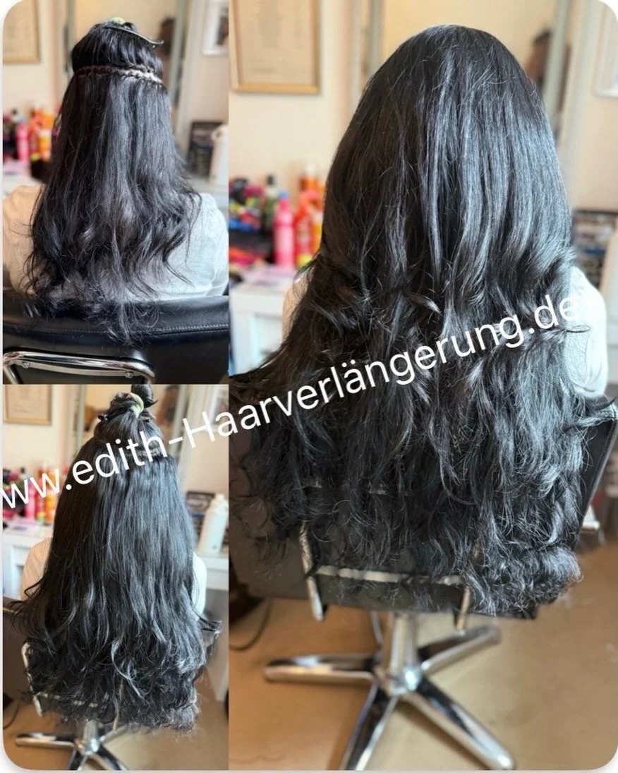Wundersch&ouml;ne Haarverl&auml;ngerung meiner lieben Kundin 🫶🏾🌸
Indische Haartresse, 60cm lang, 200 Gramm auf 3 Reihen.👩🏻
Melde dich f&uuml;r eine Terminvereinbarung bei mir, ich freue mich auf dich ☺️ #muenchen #haare #weaving #haarverl&auml;n