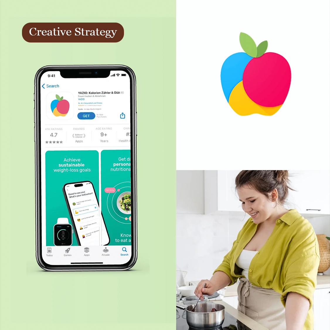 Yazio: une stratégie créative pour les stores